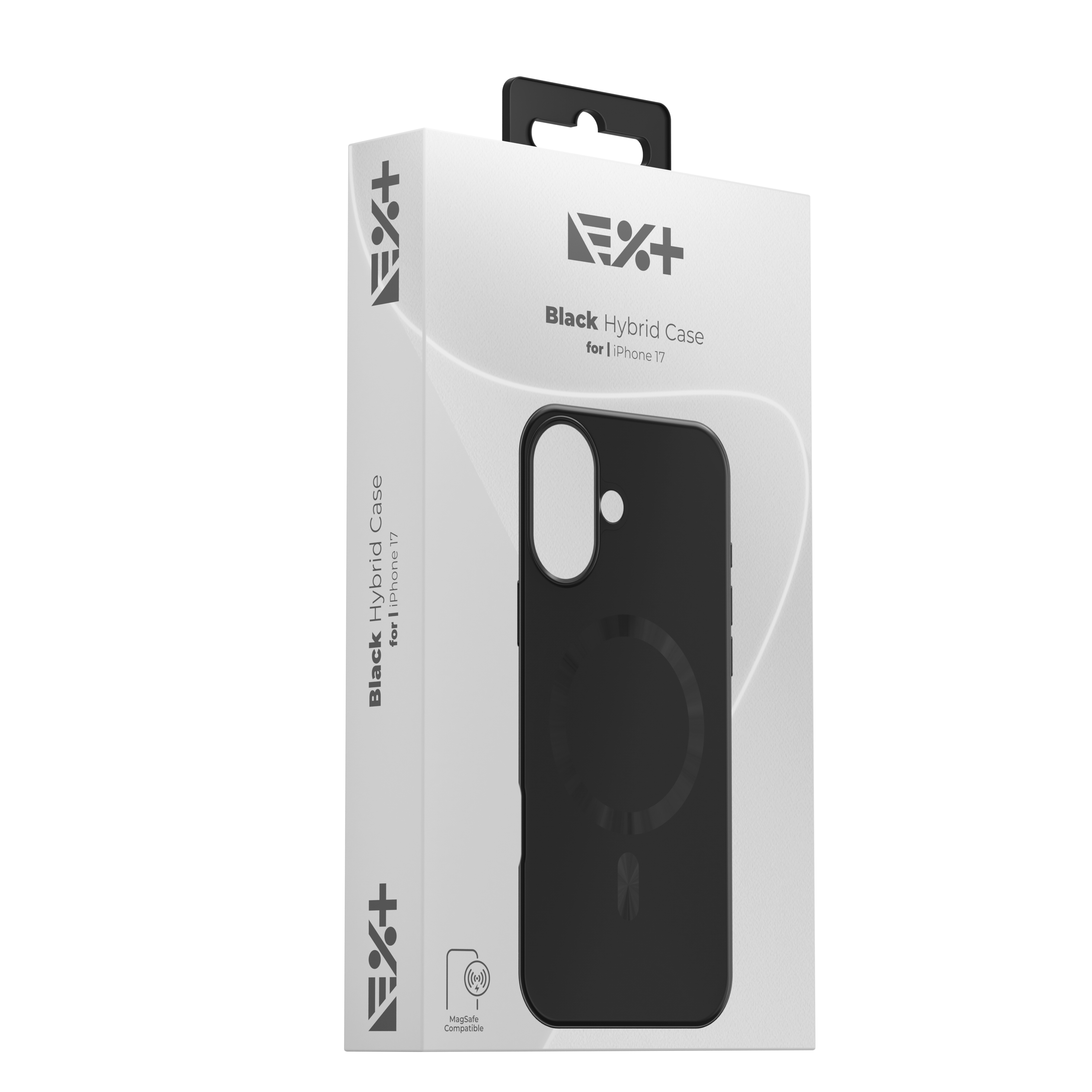 Husă de protecție hibridă NOA compatibilă cu MagSafe pentru iPhone 17, negru