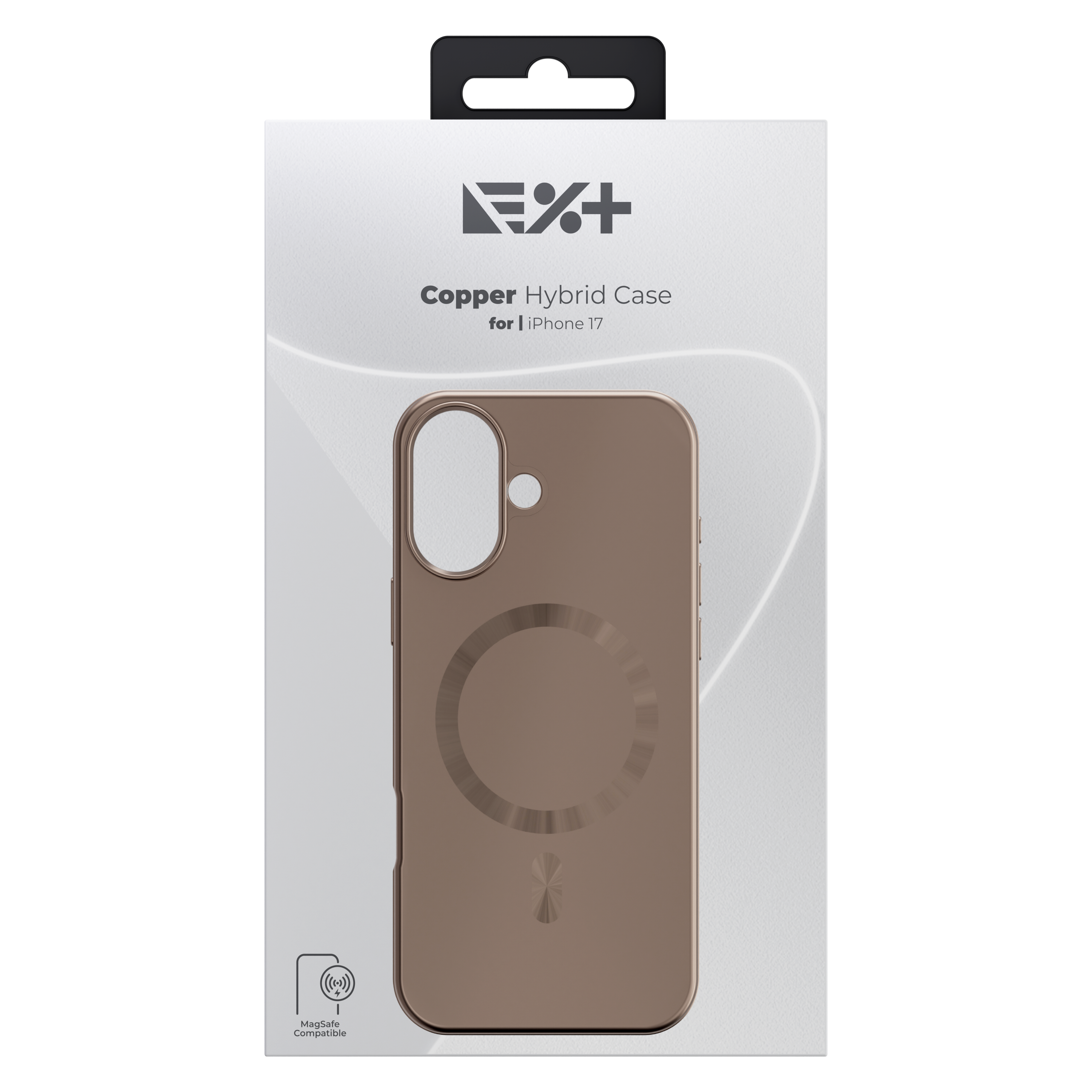 Husă de protecție NOA Hybrid compatibilă MagSafe pentru iPhone 17, Cupru