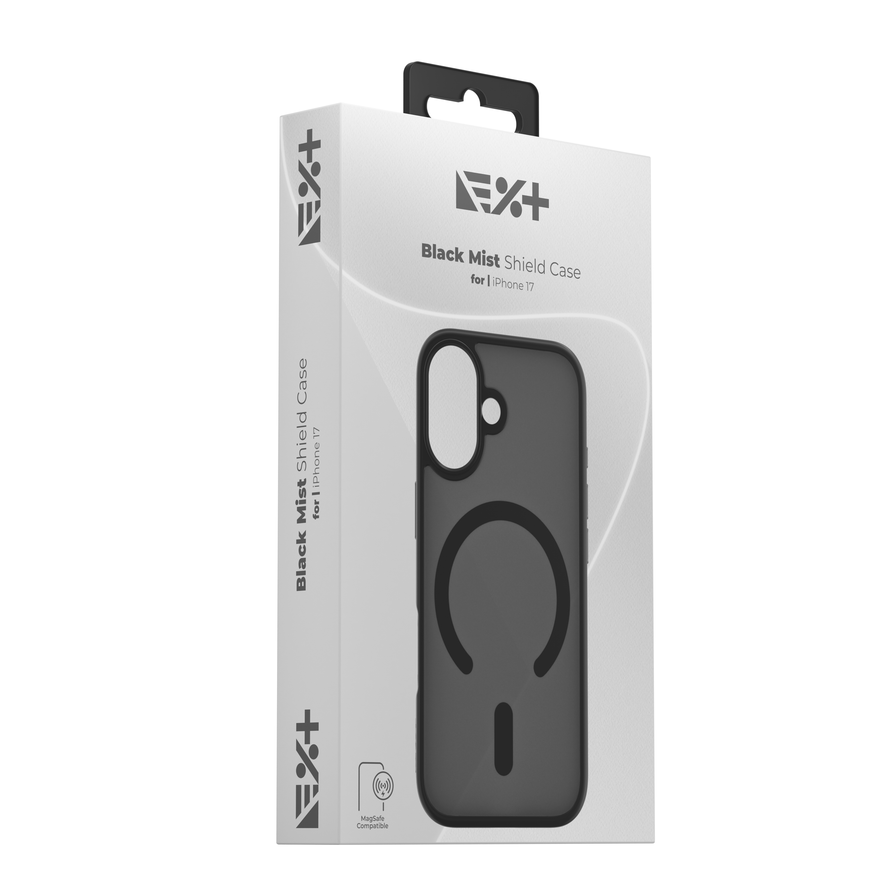 Husă de protecție NOA Mist Shield, compatibilă MagSafe, pentru iPhone 17, Neagră