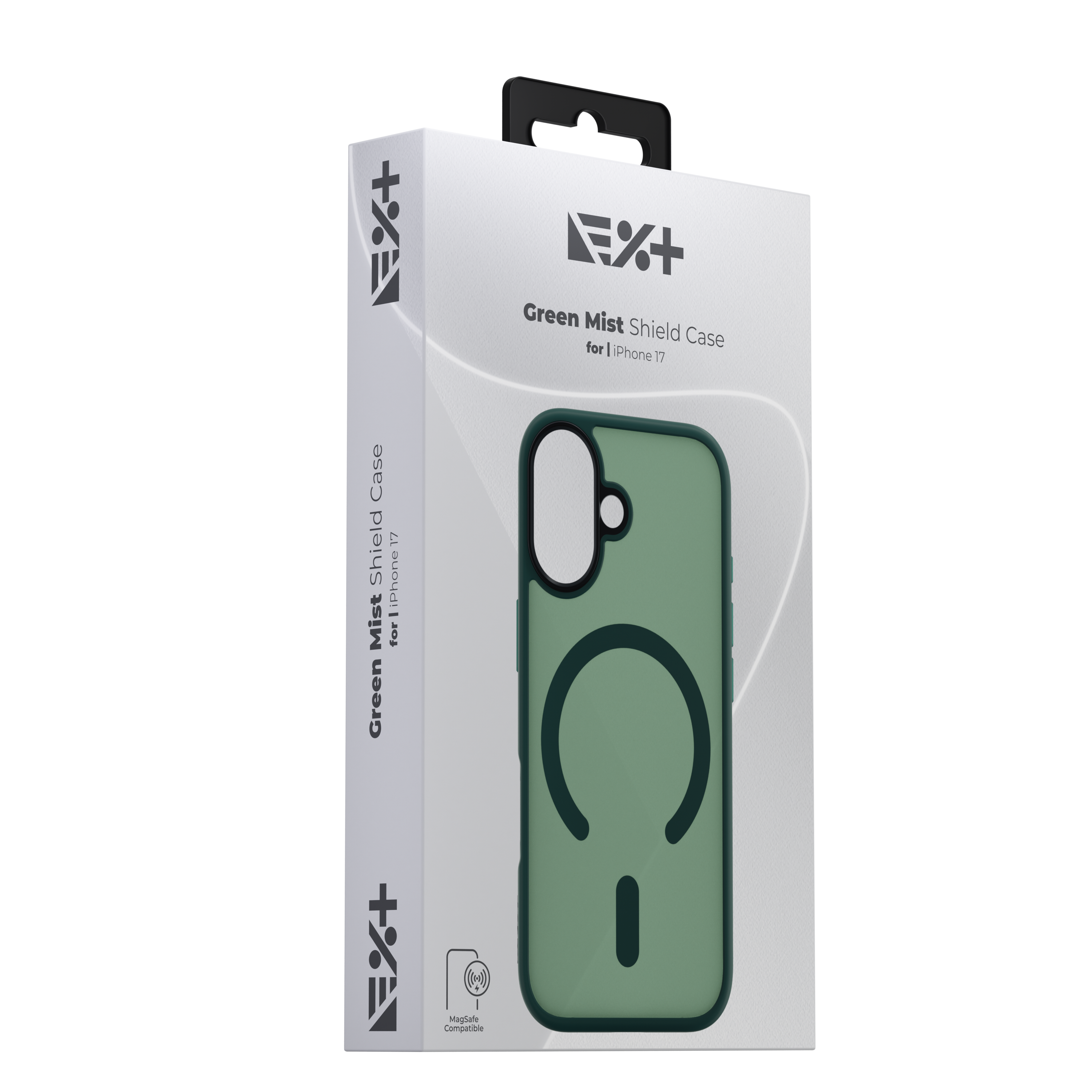 Husa de protectie NOA Mist Shield, compatibila Magsafe, pentru Iphone 17, Verde