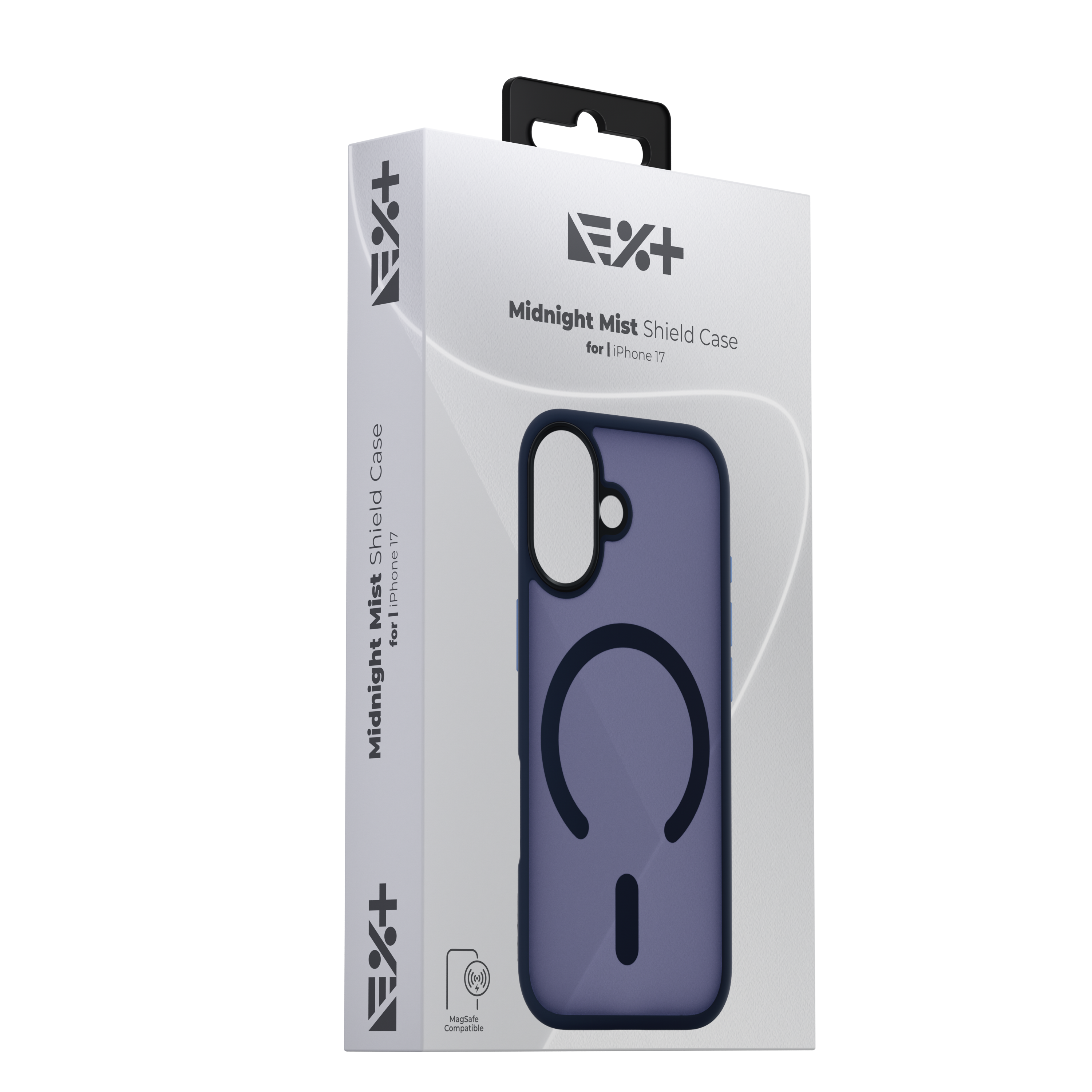 Husa de protecție NOA Mist Shield, compatibilă MagSafe, pentru iPhone 17, Midnight