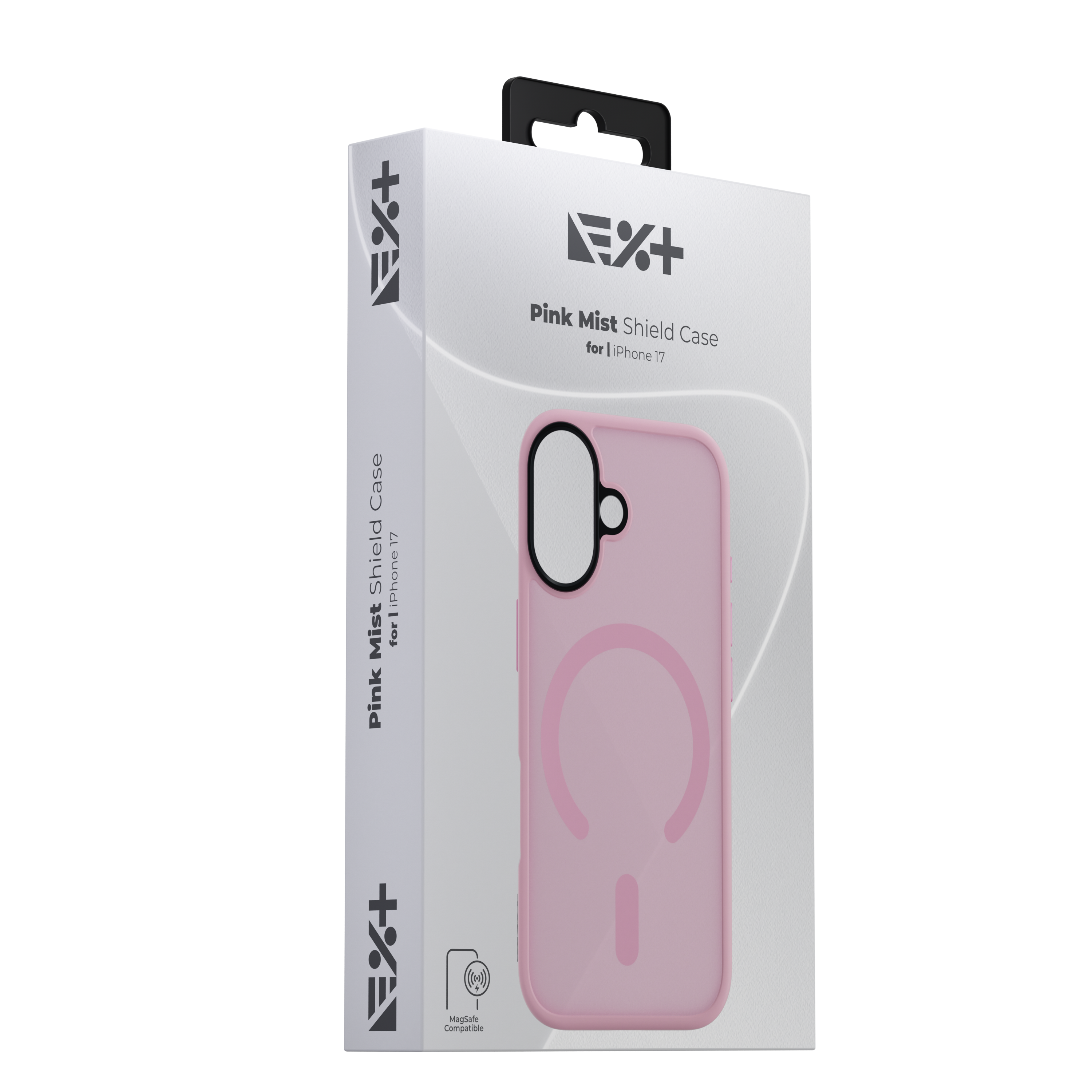 Husă de protecție NOA Mist Shield, compatibilă MagSafe, pentru iPhone 17, Roz