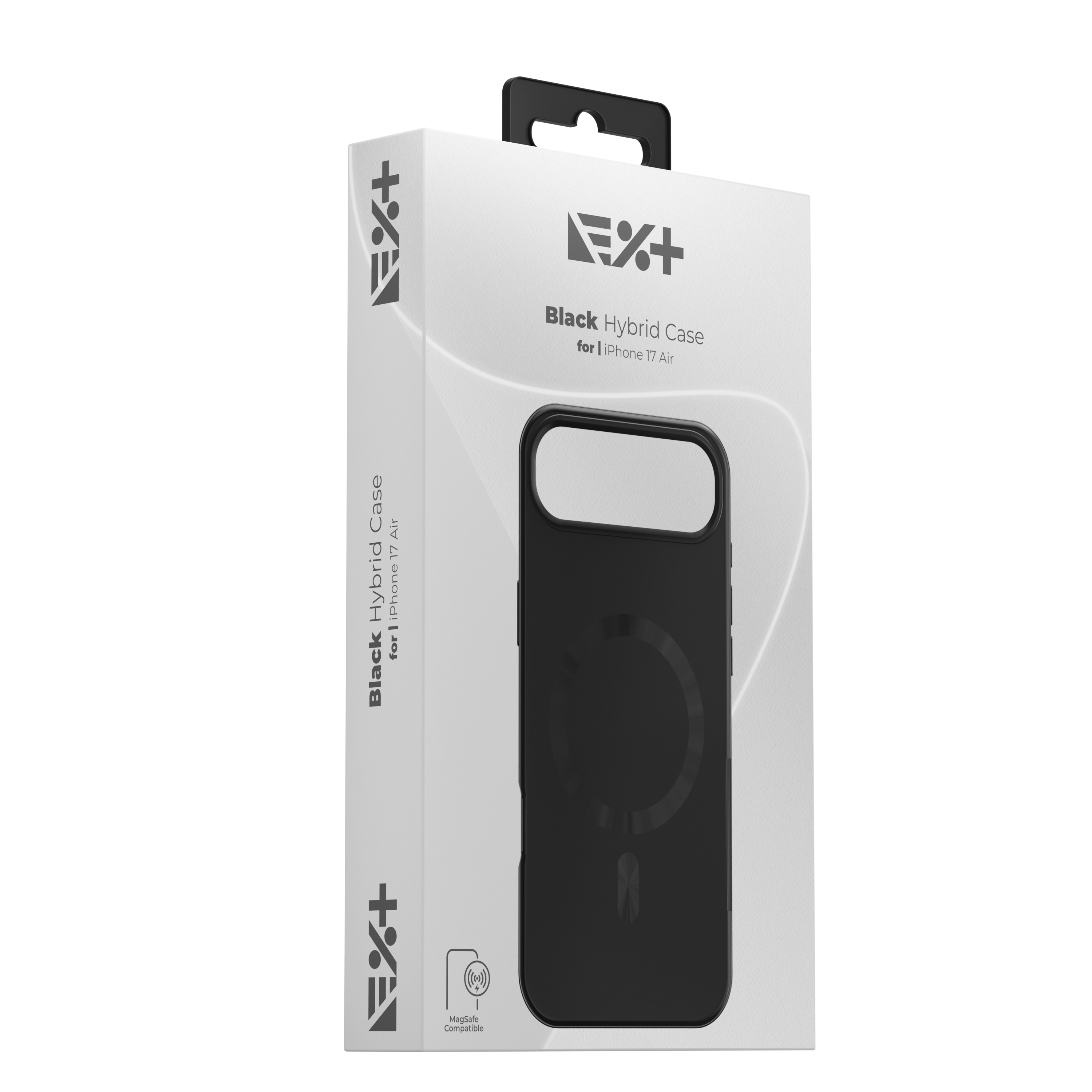 Husă de protecție hibridă NOA compatibilă cu MagSafe pentru iPhone 17 Air, neagră