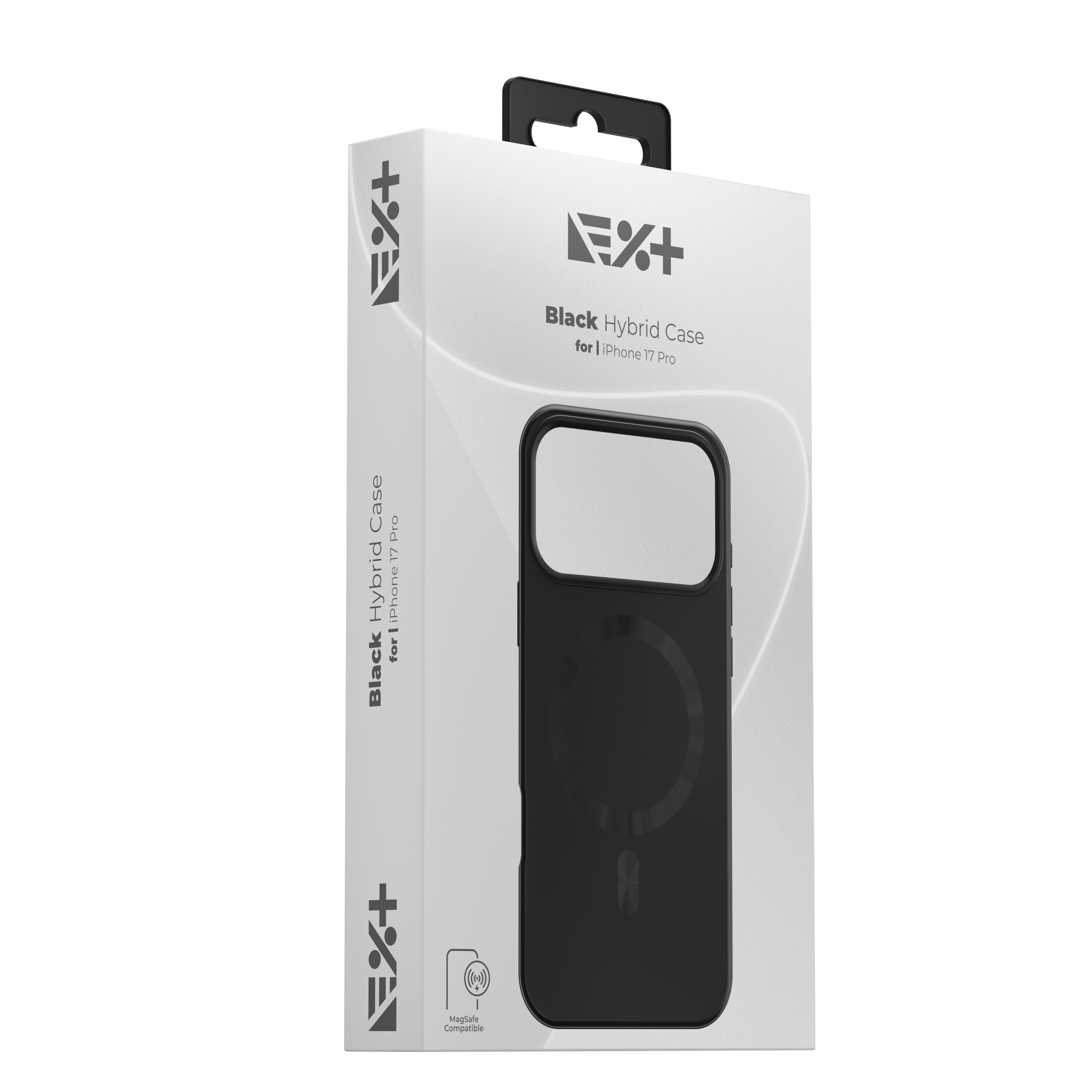 Husa de protecție hibridă NOA compatibilă cu MagSafe pentru iPhone 17 Pro, neagră