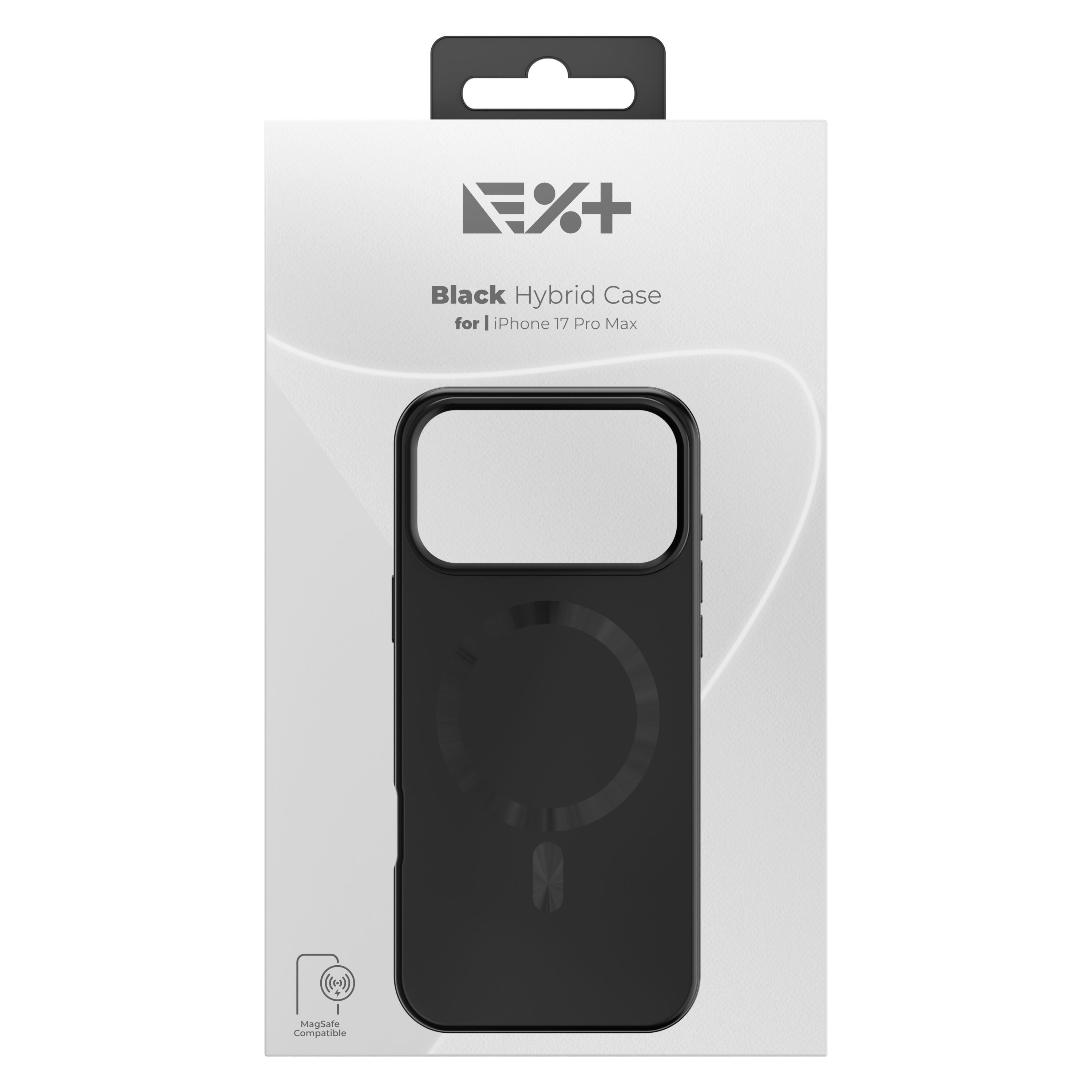 Husă de protecție hibridă NOA compatibilă cu MagSafe pentru iPhone 17 Pro Max, negru
