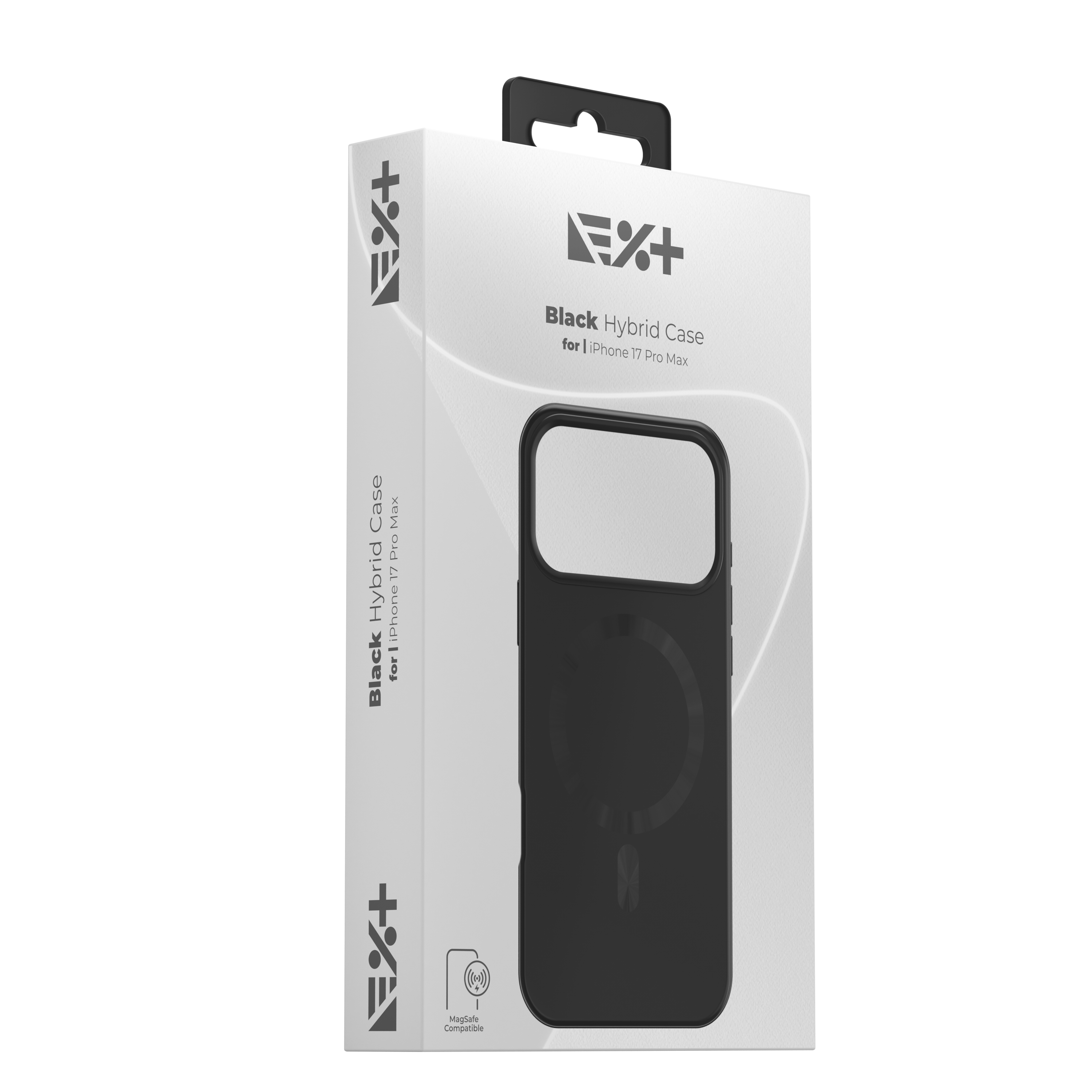 Husă de protecție hibridă NOA compatibilă cu MagSafe pentru iPhone 17 Pro Max, negru