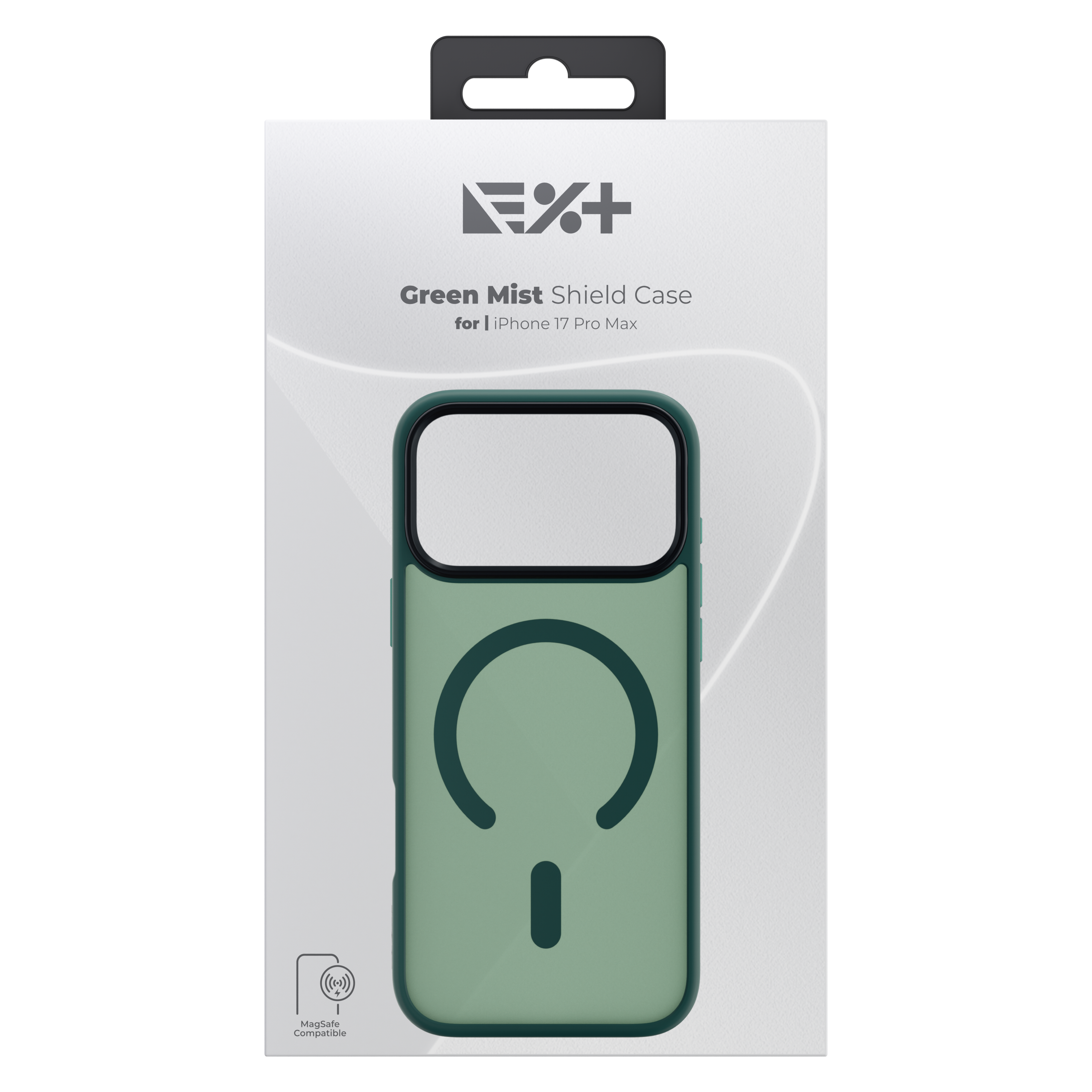 Husă de protecție NOA Mist Shield, compatibilă MagSafe, pentru iPhone 17 Pro Max, Verde