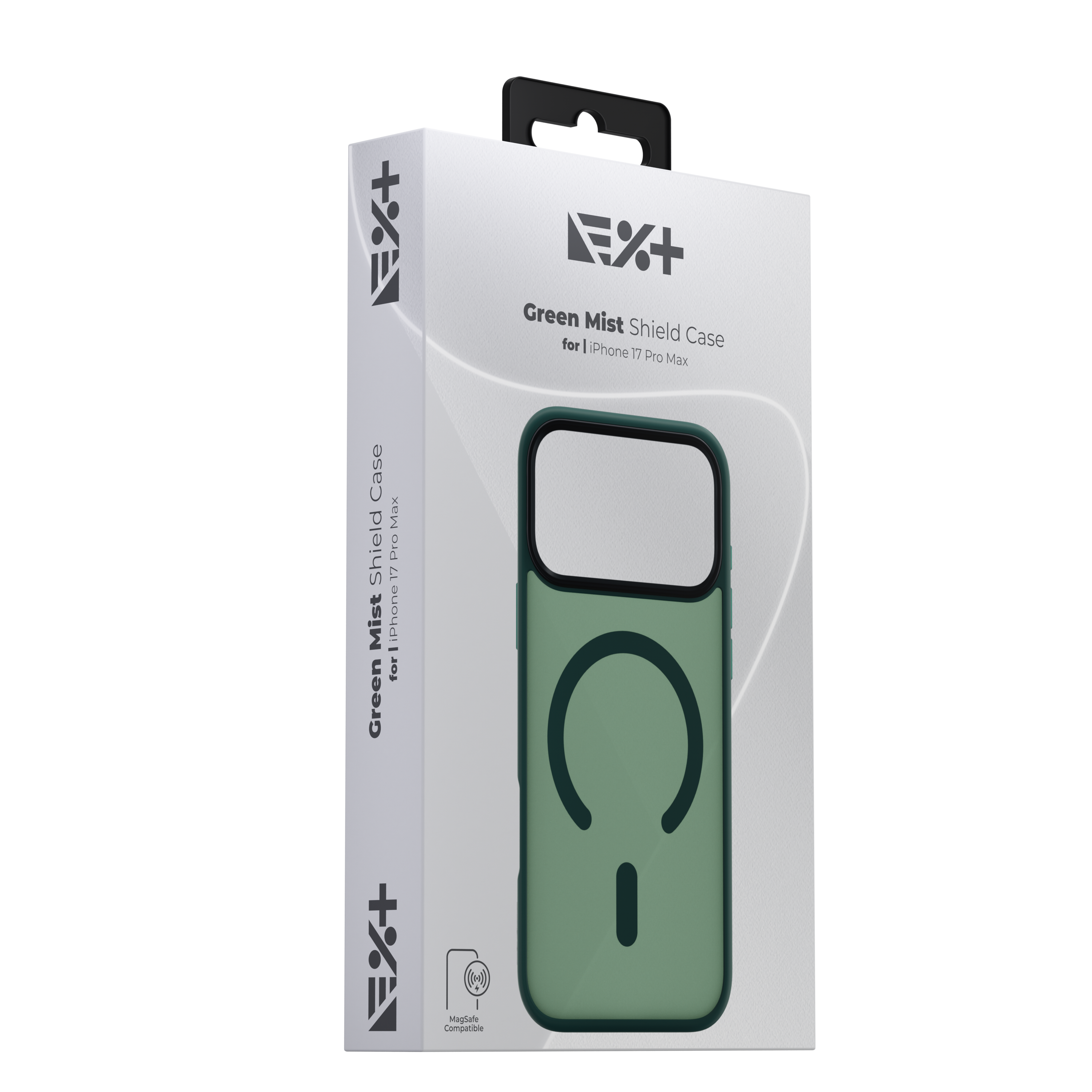 Husă de protecție NOA Mist Shield, compatibilă MagSafe, pentru iPhone 17 Pro Max, Verde