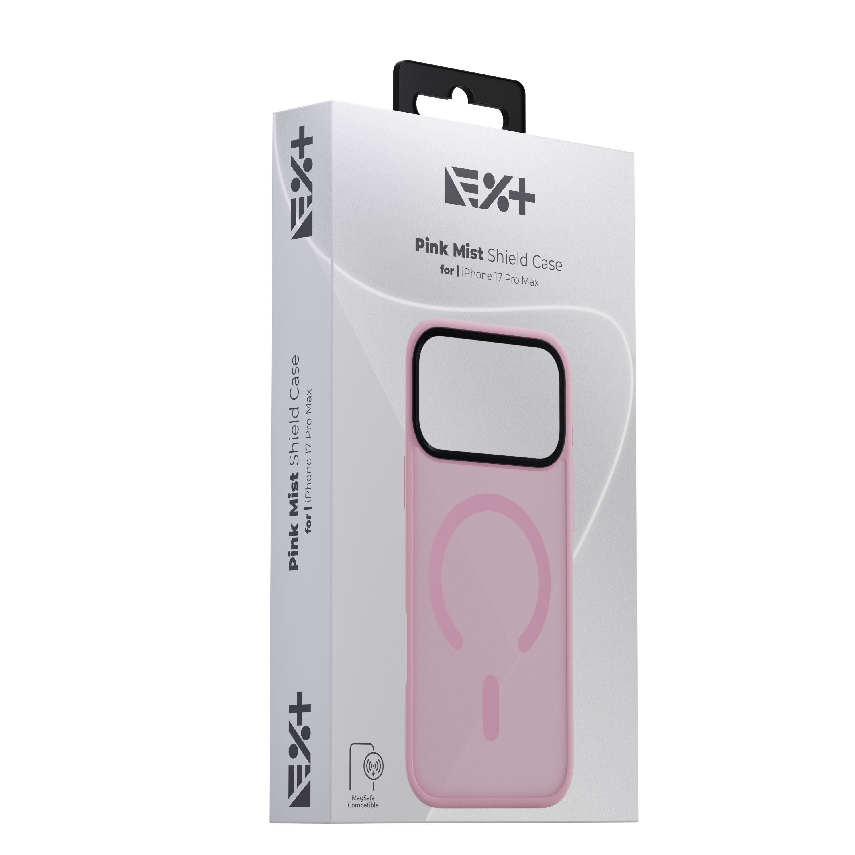 Husă de protecție NOA Mist Shield, compatibilă MagSafe, pentru iPhone 17 Pro Max, Roz