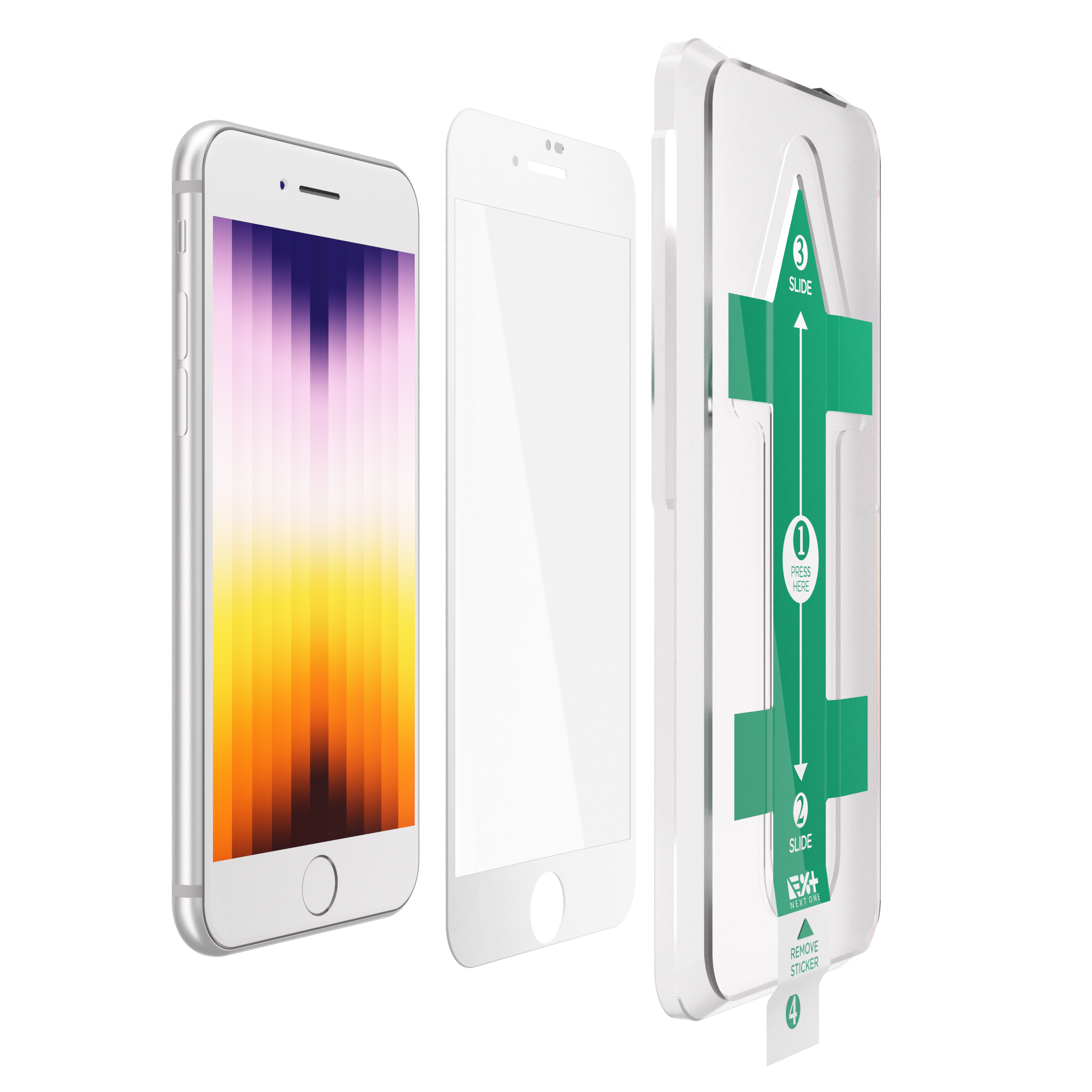 Folie din sticla 3D NOA pentru iPhone 7 Plus / 8 Plus