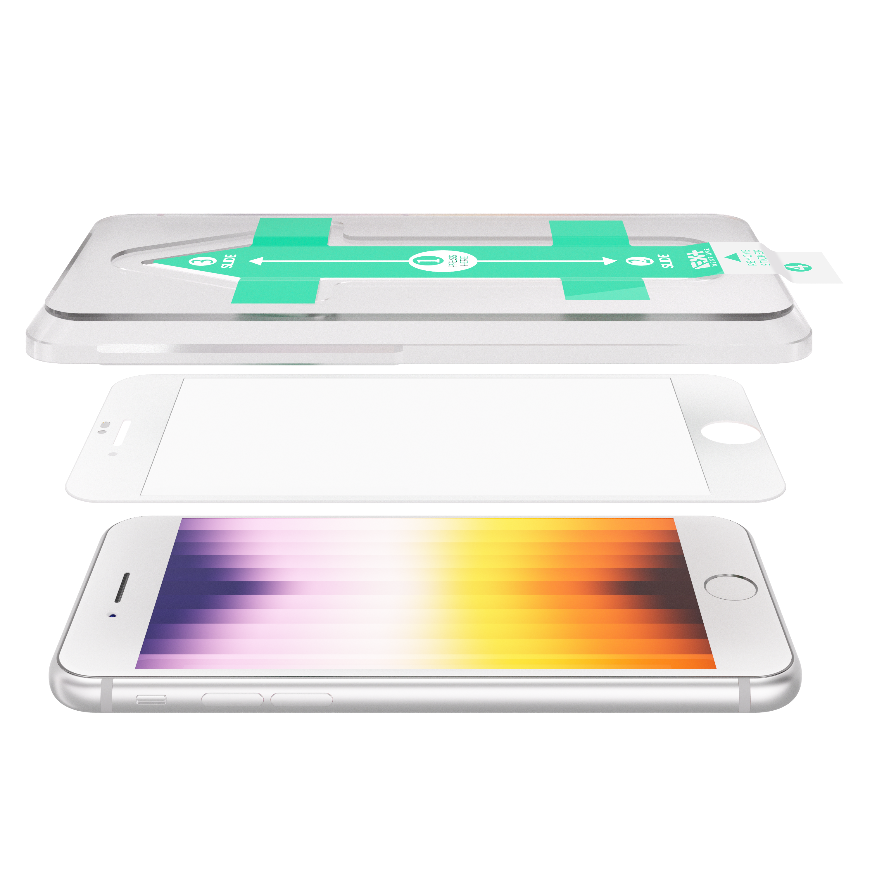 Folie din sticla 3D NOA pentru iPhone 7 Plus / 8 Plus