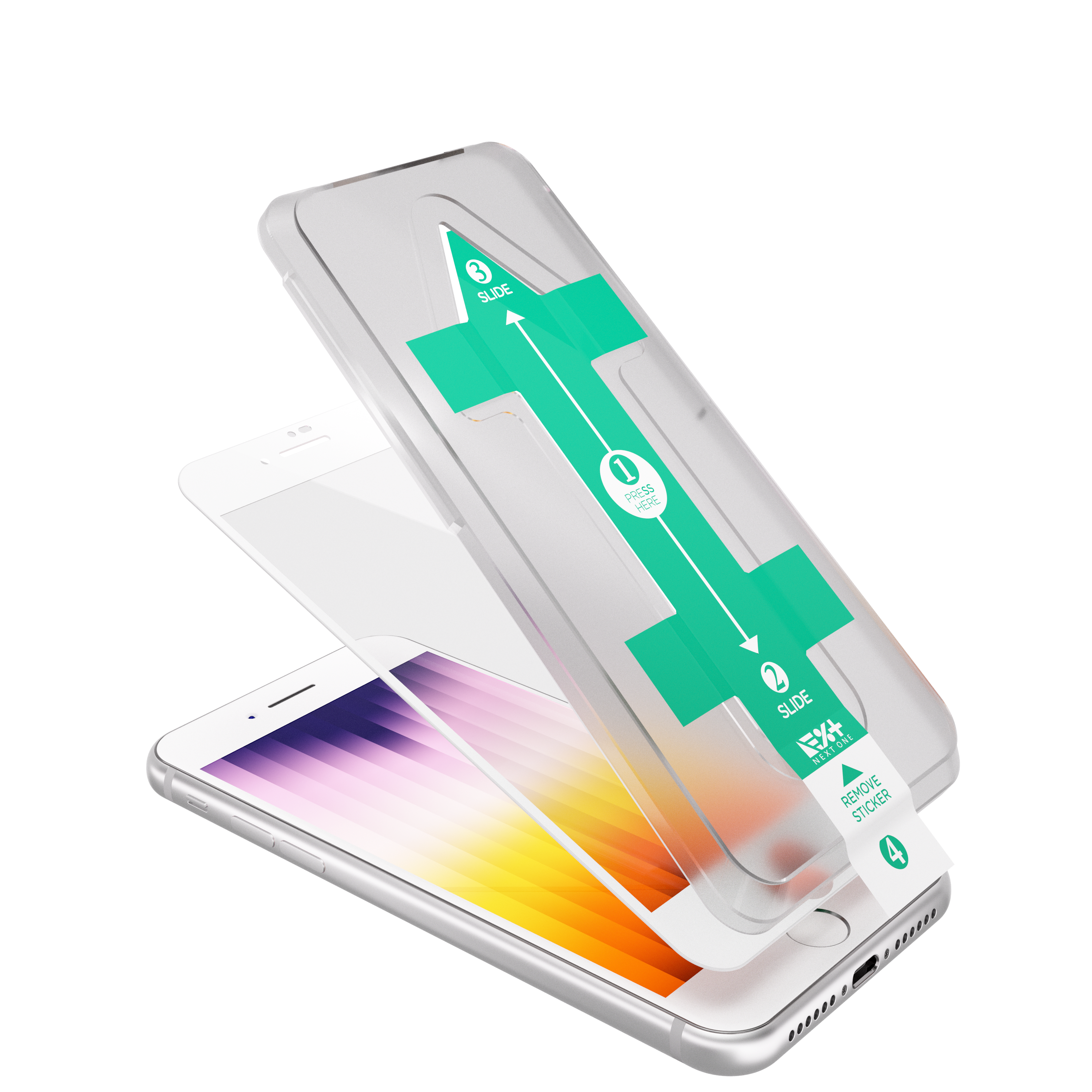 Folie din sticla 3D NOA pentru iPhone 7 Plus / 8 Plus