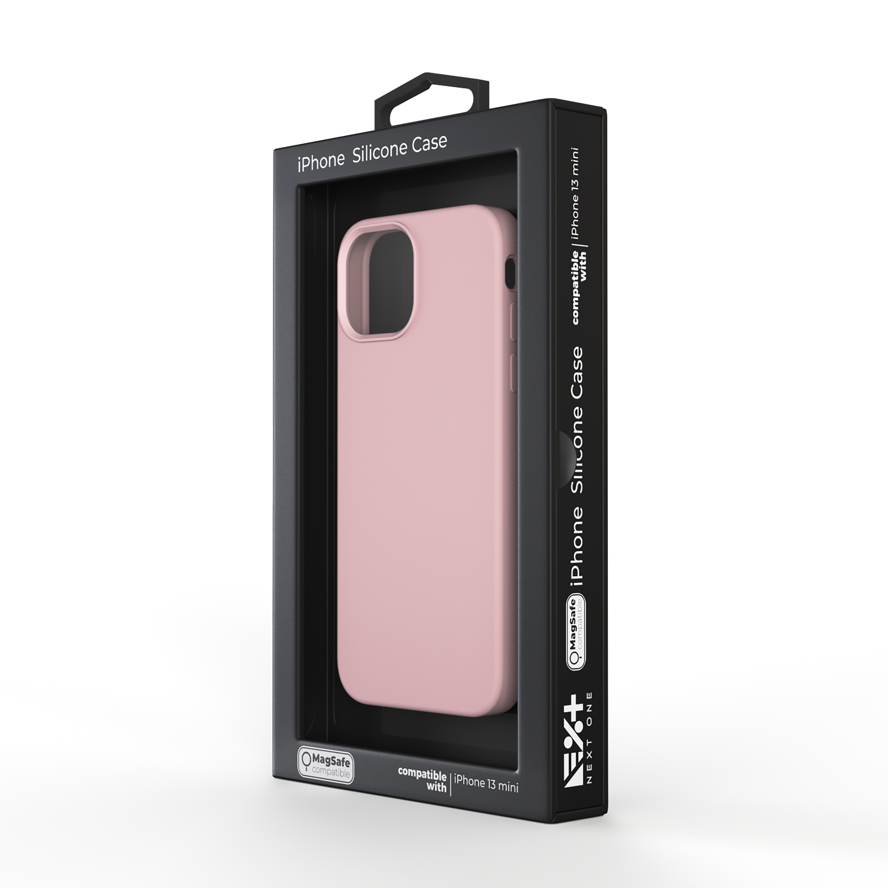 Husa NOA din silicon pentru iPhone 13 Mini | compatibila MagSafe, Roz