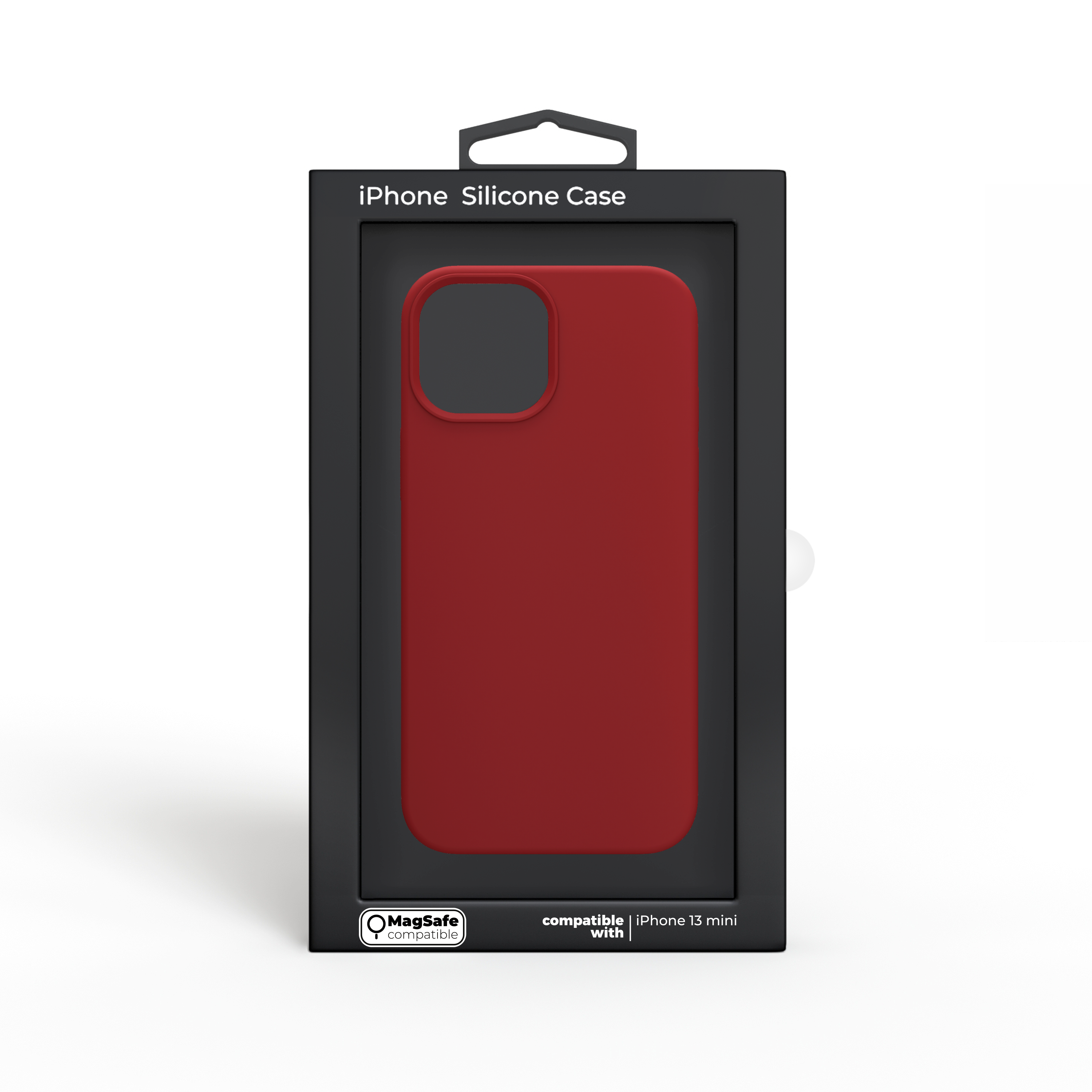 Husa NOA din silicon pentru iPhone 13 Mini | compatibila MagSafe, Rosie