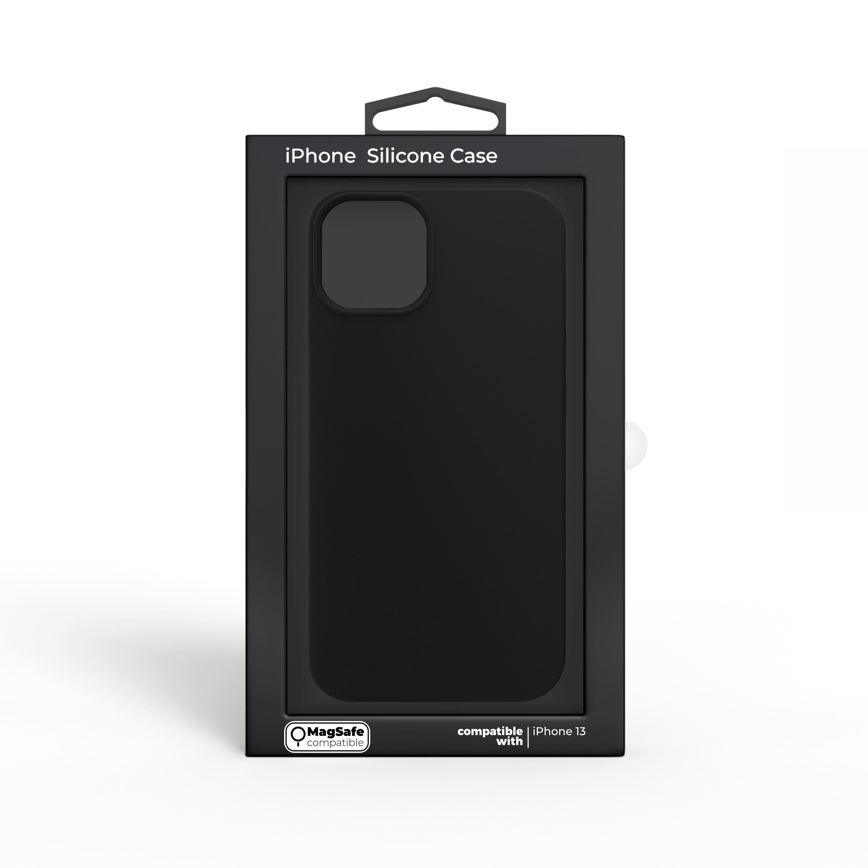 Husa din silicon NOA pentru iPhone 13 | compatibila MagSafe, Neagra