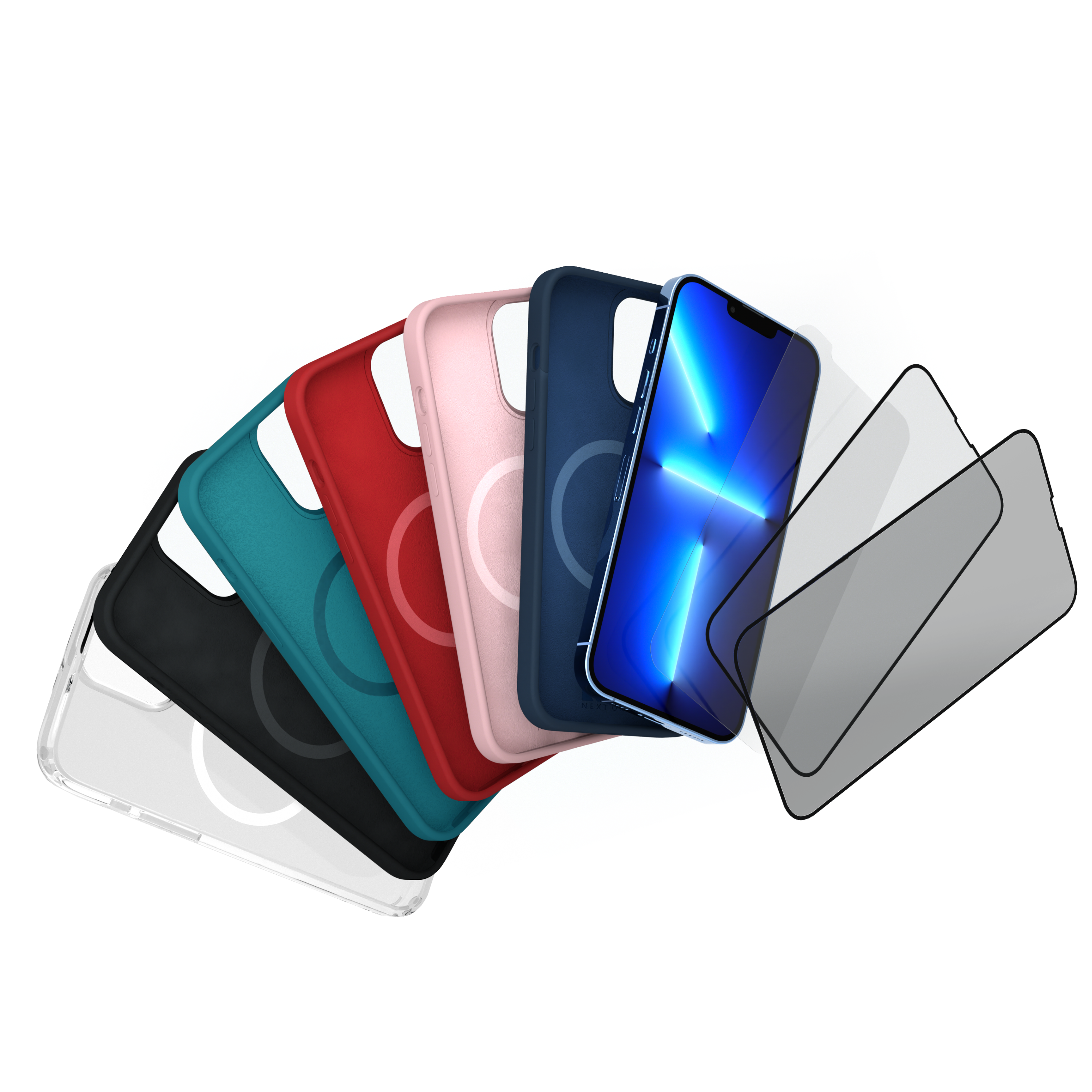 Husa din silicon NOA pentru iPhone 13 | compatibila MagSafe, Rosu