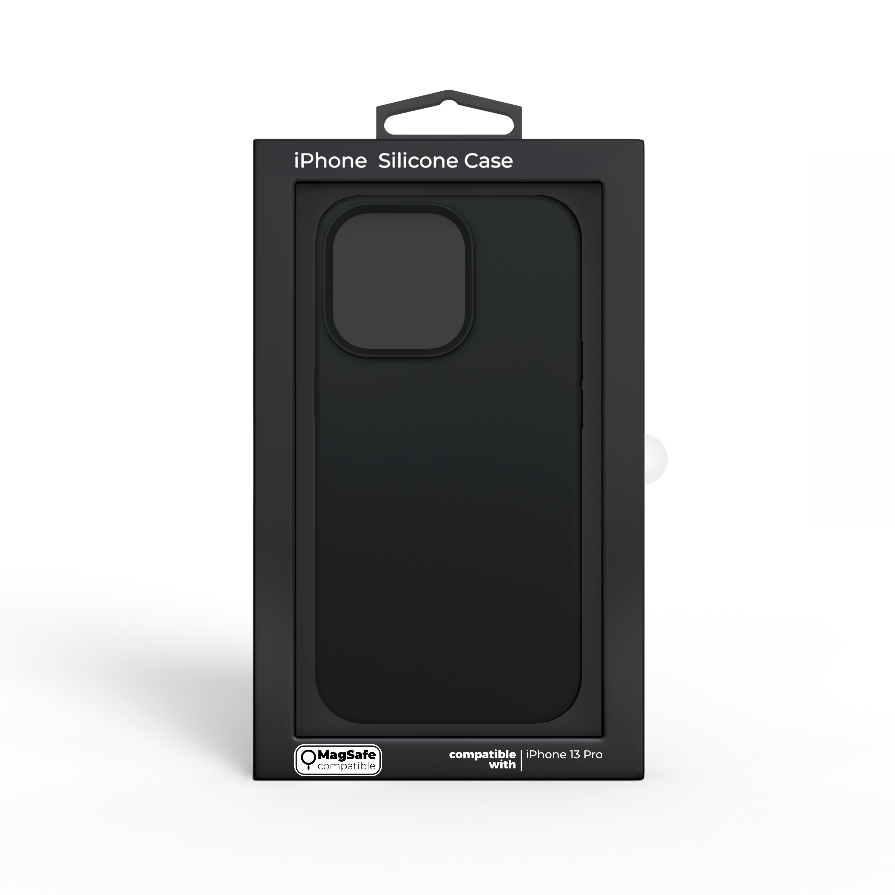Husa NOA din silicon pentru iPhone 13 Pro | compatibila MagSafe, Neagra