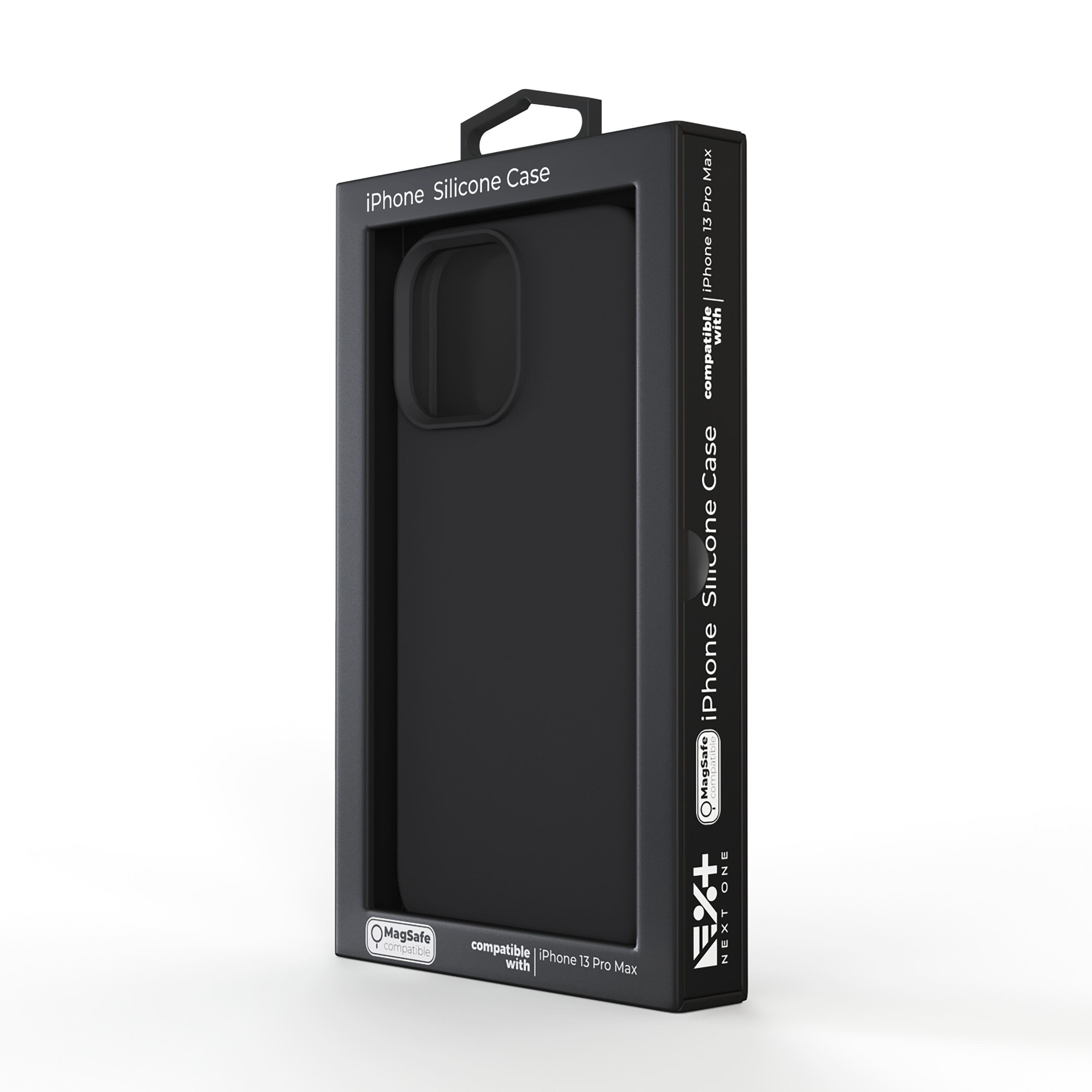 Husa din silicon NOA pentru iPhone 13 Pro Max | compatibila MagSafe, Neagra