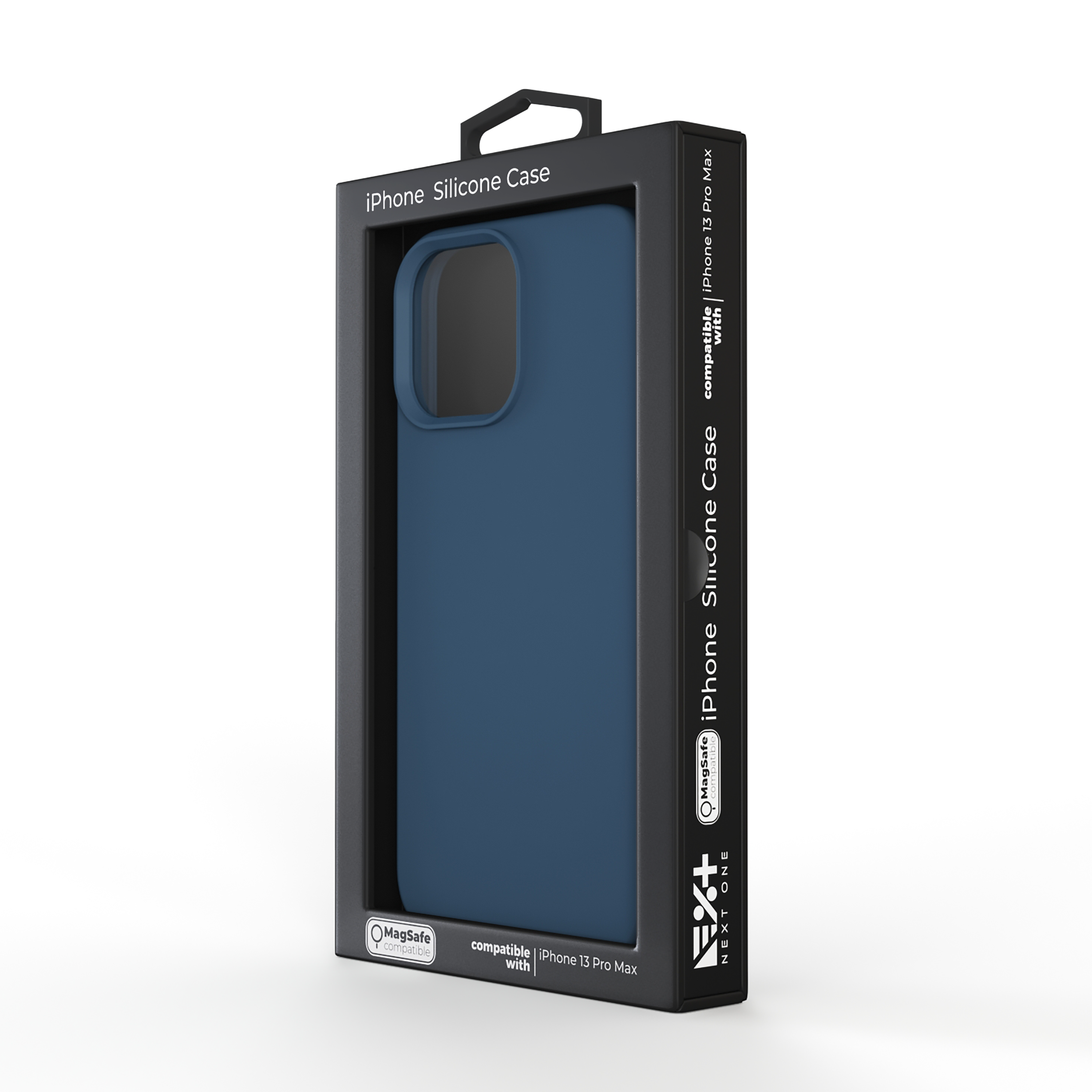 Husa din silicon NOA pentru iPhone 13 Pro Max | compatibila MagSafe, Albastra