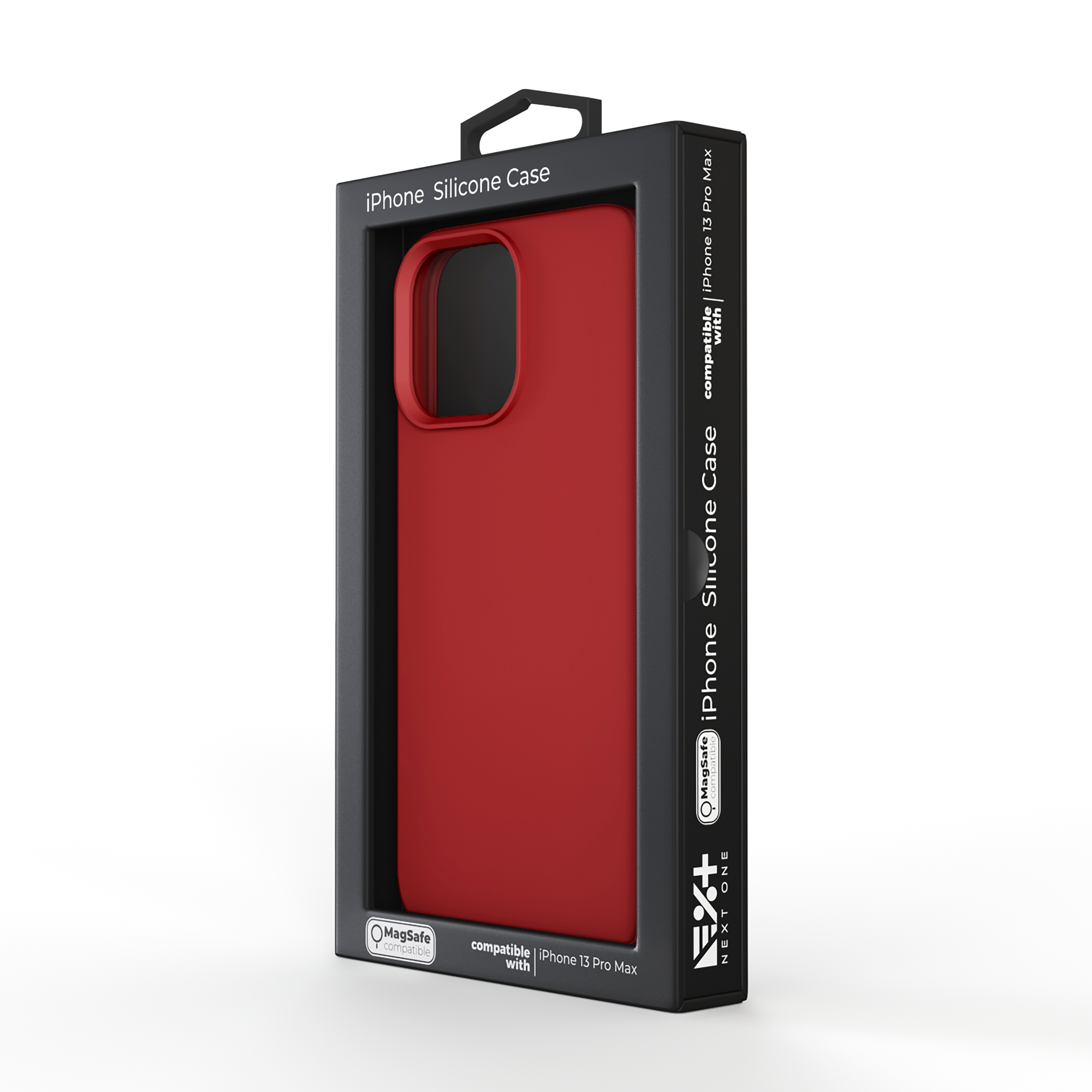 Husa din silicon NOA pentru iPhone 13 Pro Max | compatibila MagSafe, Rosie