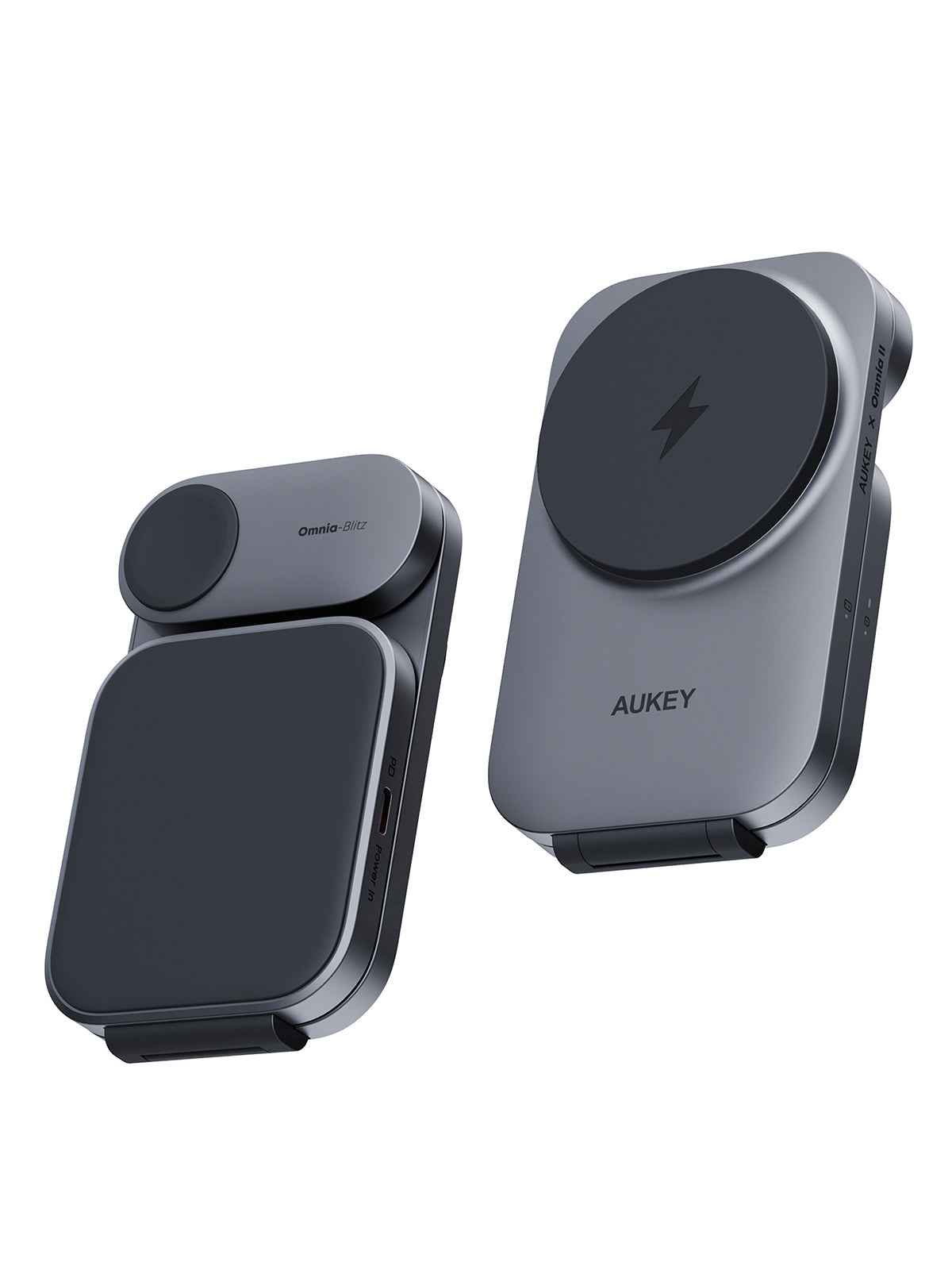 Încărcător wireless magnetic pliabil AUKEY LC-MC312 3-în-1, QI 2.0, 30W