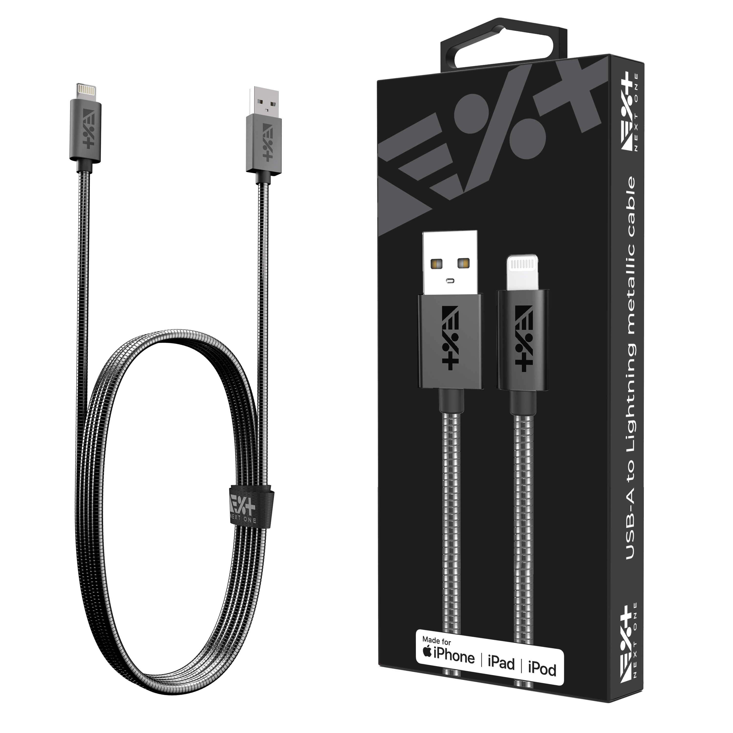 Cablu metalic Lightning USB-A NOA