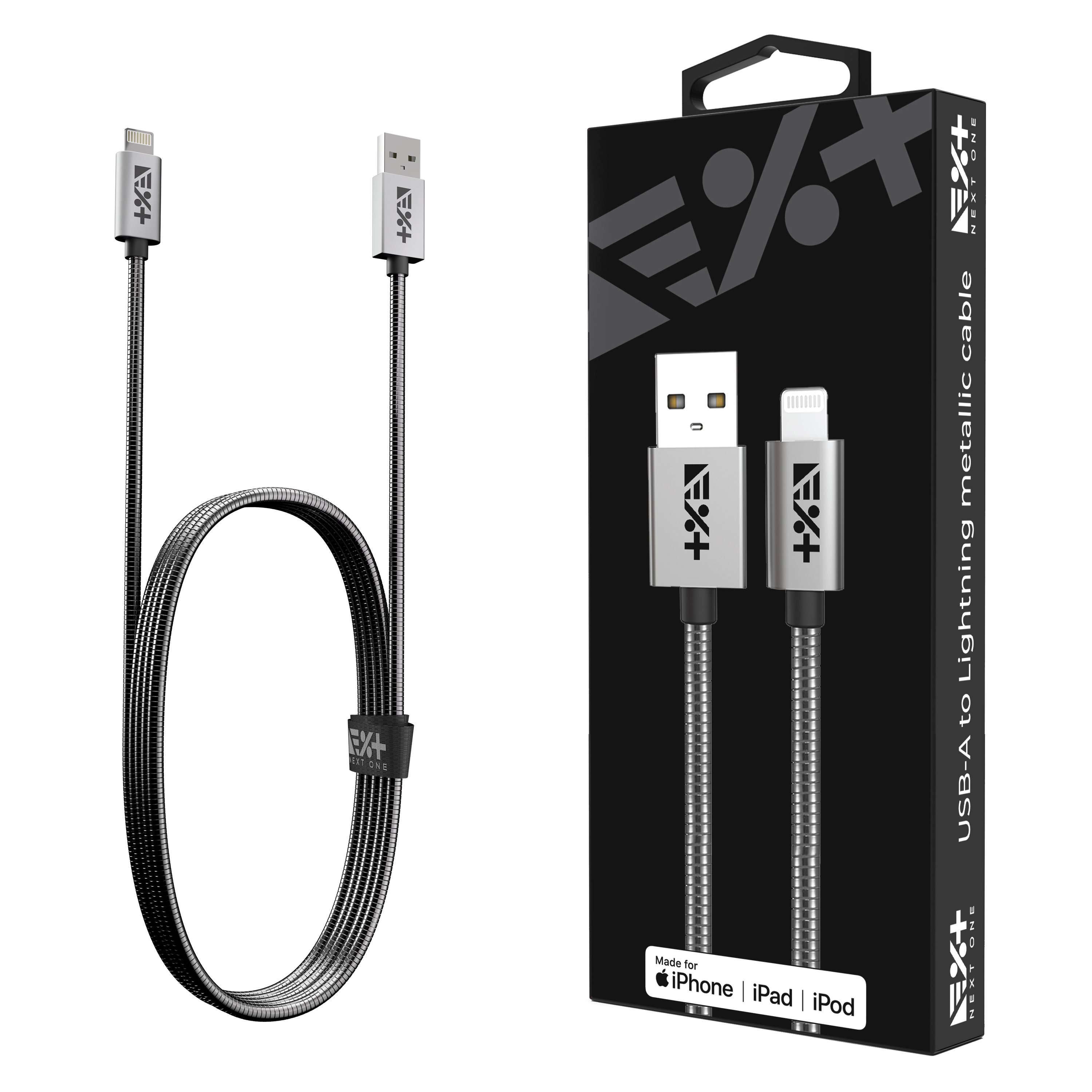Cablu metalic Lightning USB-A NOA