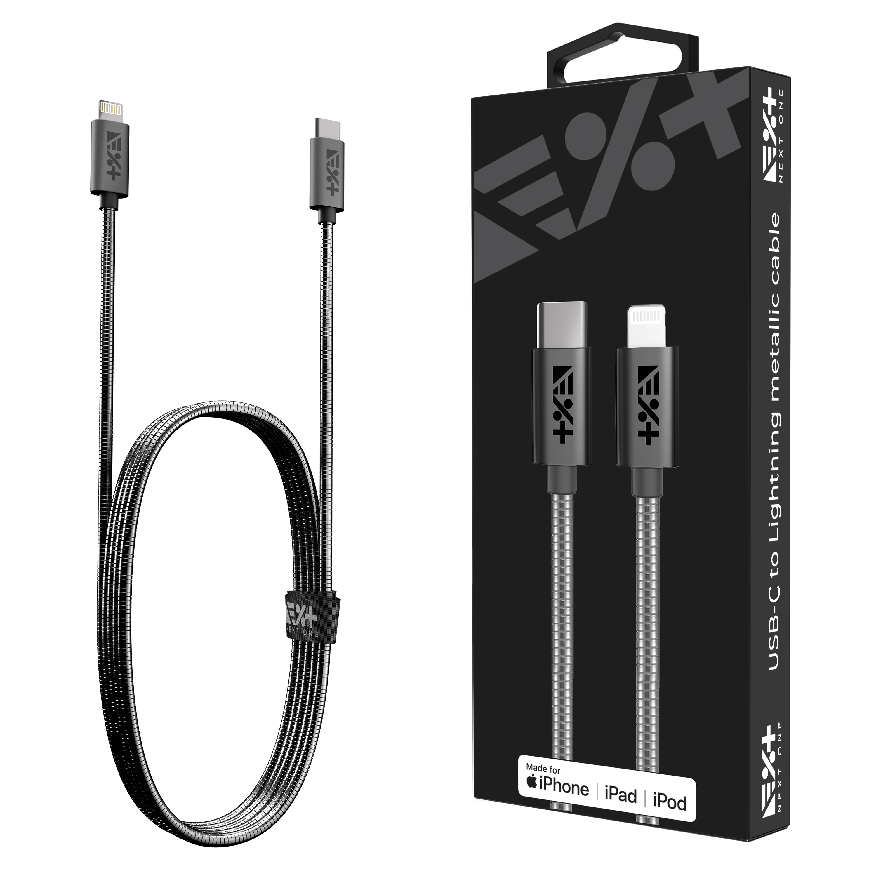 Cablu metalic USB-C - Lightning NOA