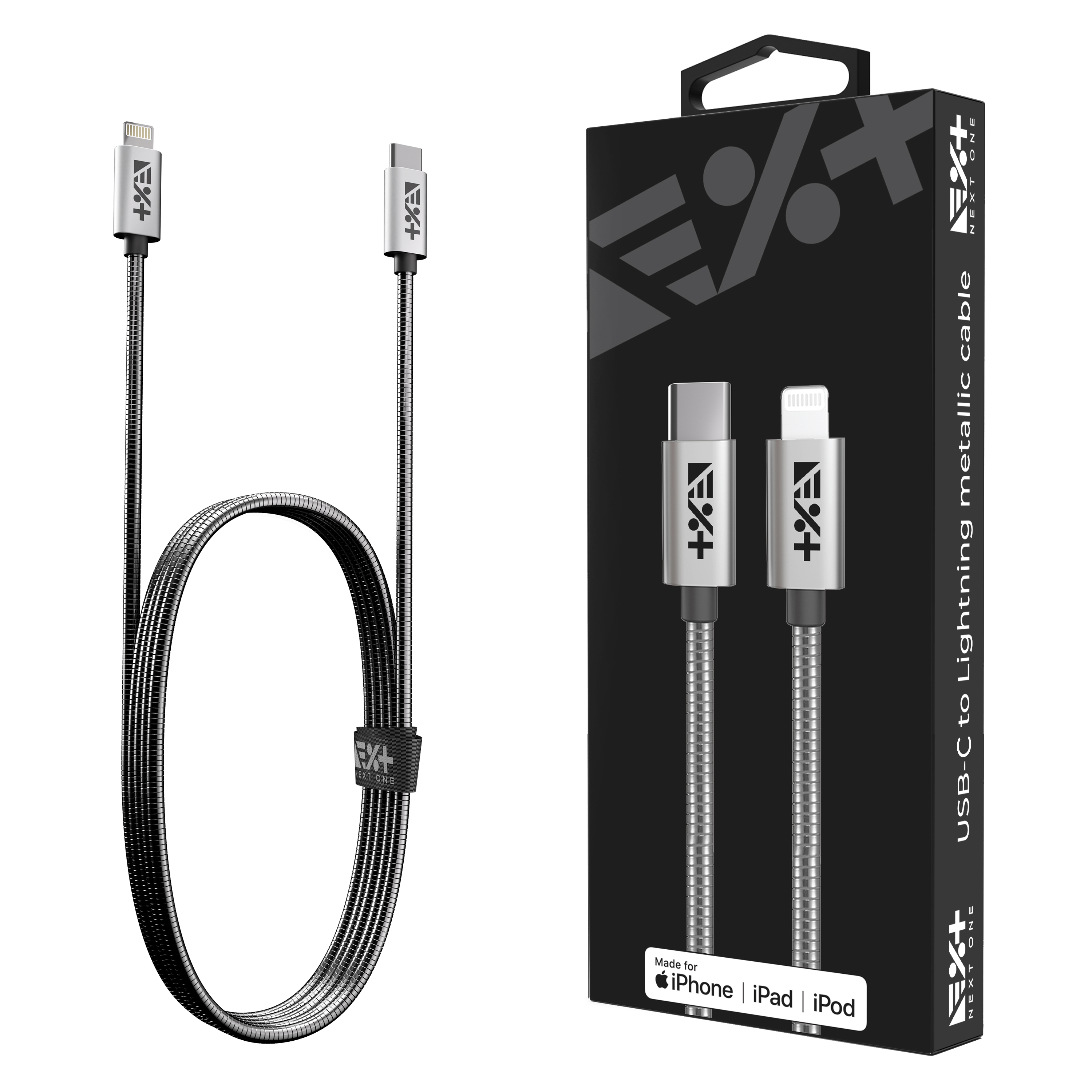 Cablu metalic USB-C - Lightning NOA