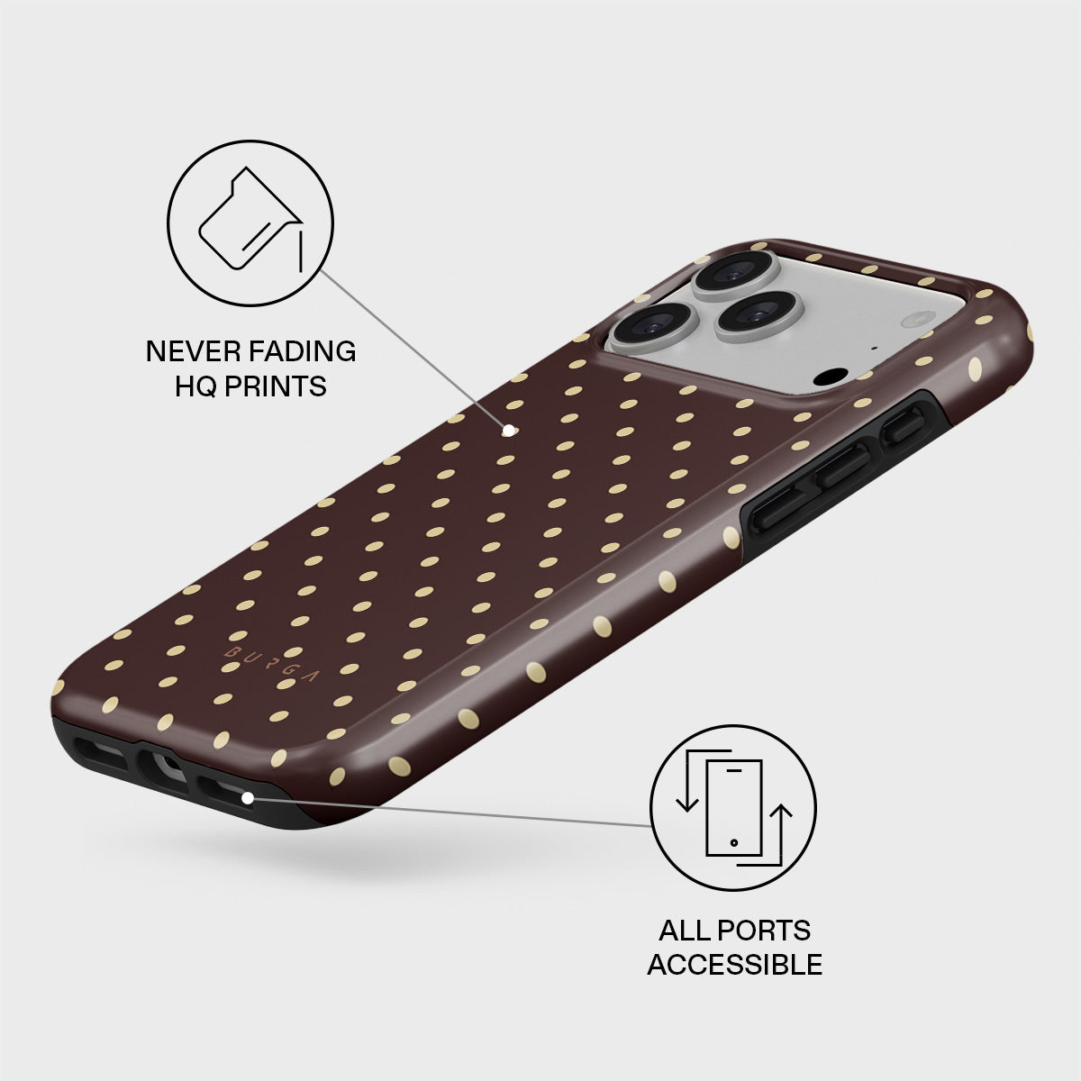 BURGA Sorry busy - Husă de protecție rezistentă Magsafe pentru iPhone 17 Pro Max