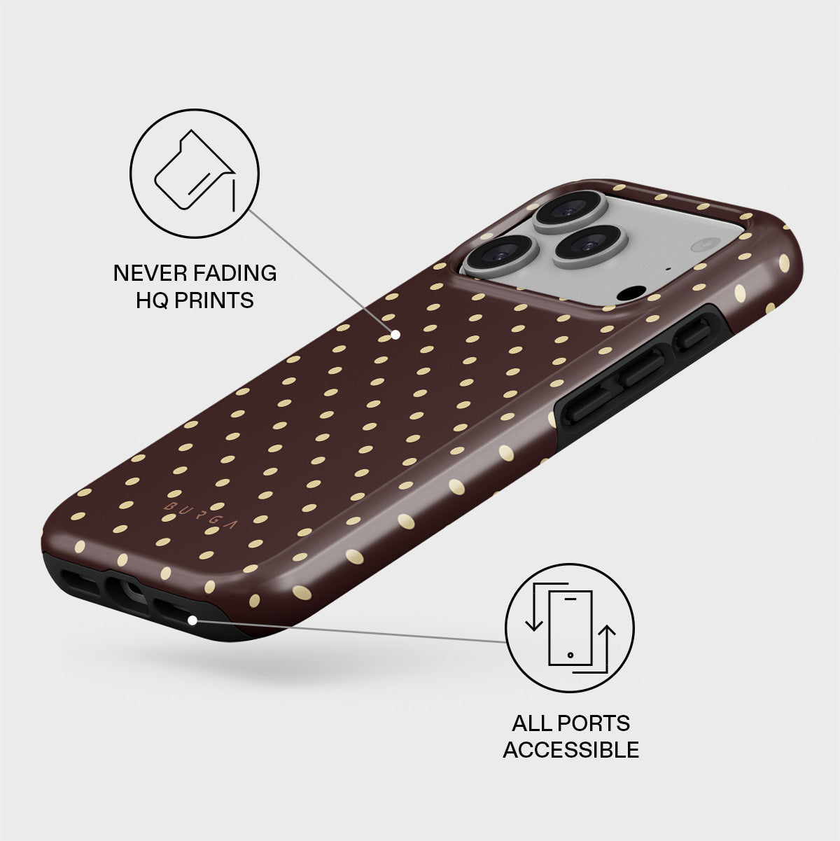 BURGA Sorry busy - Husă de protecție rezistentă Magsafe pentru iPhone 17 Pro