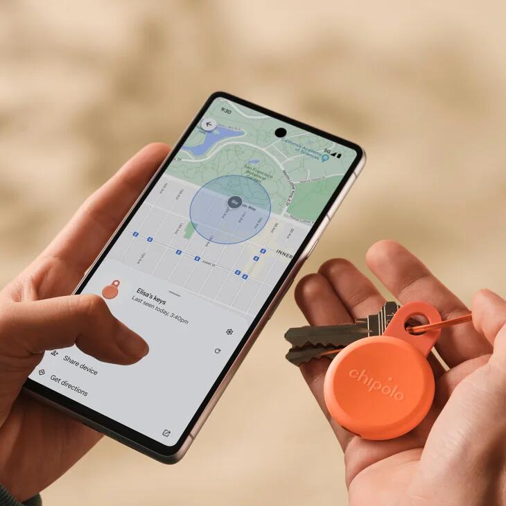 Chipolo LOOP – Tracker reincarcabil pentru obiecte compatibil cu Apple Find My pe iPhone sau Find Hub pe Android | Portocaliu