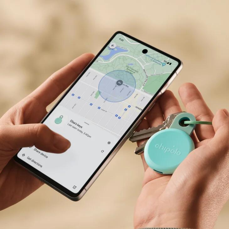 Chipolo LOOP – Tracker reincarcabil pentru obiecte compatibil cu Apple Find My pe iPhone sau Find Hub pe Android | Verde