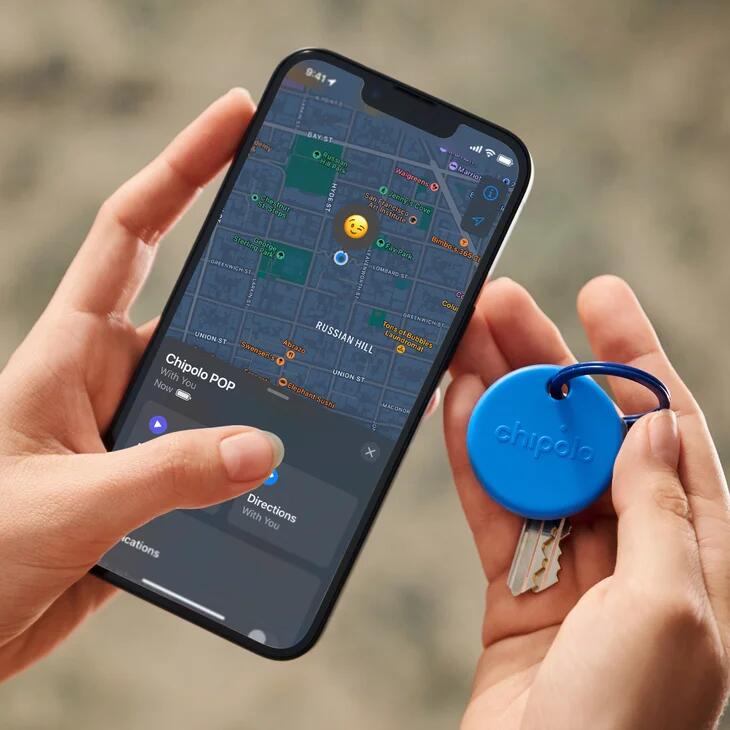 Chipolo POP – Tracker compatibil cu Apple Find My / Find Hub Android | Albastru