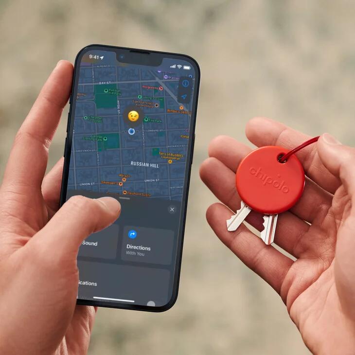 Chipolo POP – Tracker compatibil cu Apple Find My / Find Hub Android | Rosu