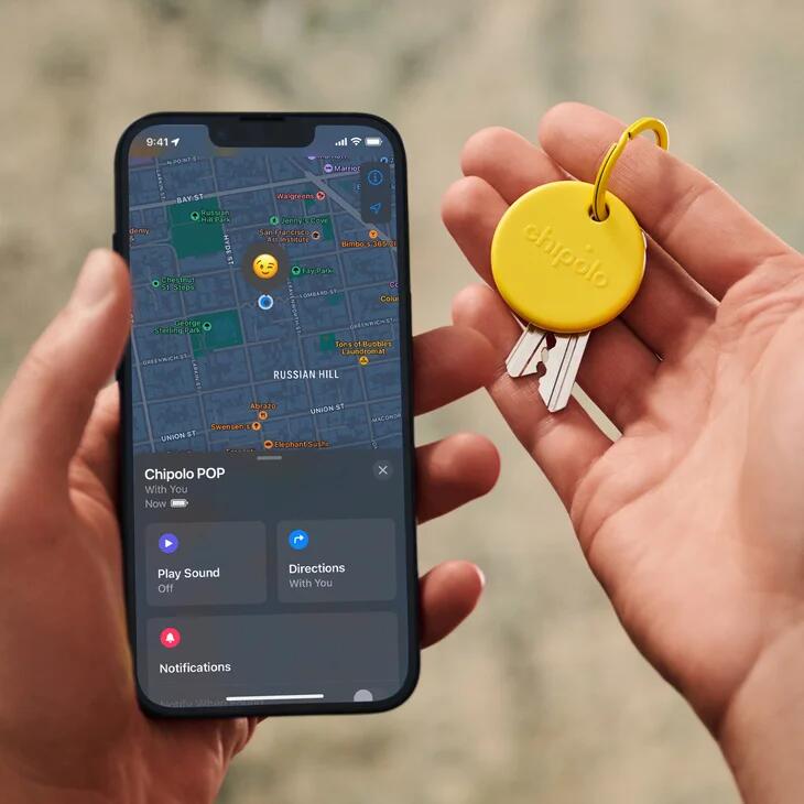 Chipolo POP – Tracker compatibil cu Apple Find My / Find Hub Android | Galben