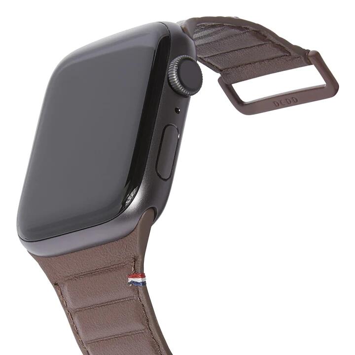 Curea Decoded din piele pentru Apple Watch (42/44/45 mm), Maro Ciocolatiu