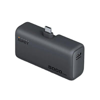 Baterie externă, Powerbank AUKEY Spark Mini 5000mAh – încărcare rapidă 22.5W cu conector USB-C pliabil, Gri