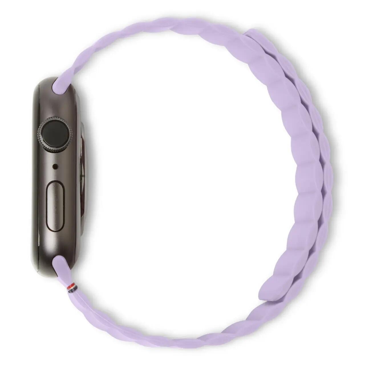 Curea magnetică de silicon Lite Decoded pentru Apple Watch 45/44/42mm Gen 1-7 - Lavandă