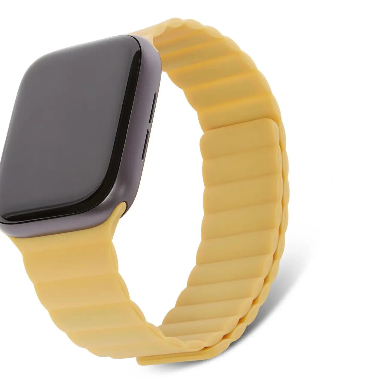 Curea magnetică din silicon Lite Decoded pentru Apple Watch 45/44/42mm generațiile 1-7 - Sweet Corn