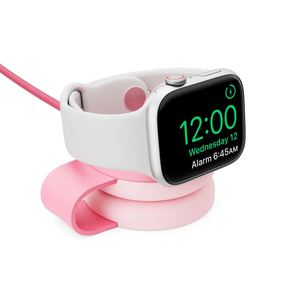 Încărcător wireless Twelve South ButterFly SE 2-în-1 Qi2 pentru iPhone, Apple Watch și AirPods, Roz