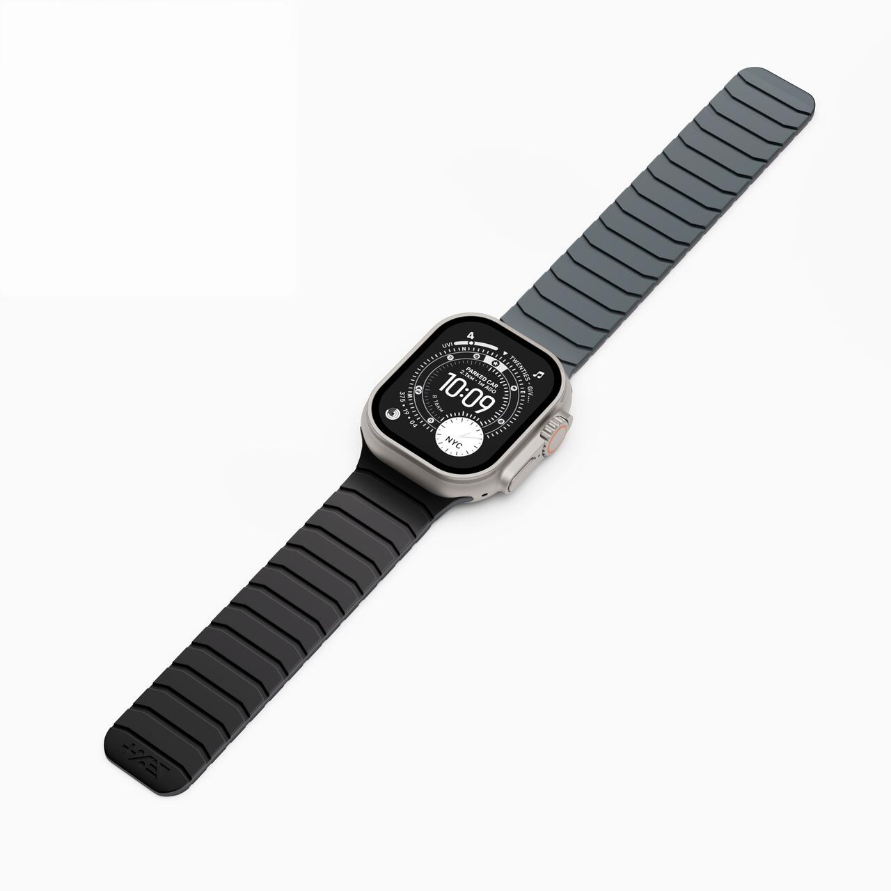 Curea NOA Magnetic Switch Band pentru Apple Watch 46-49mm | Negru-Gri