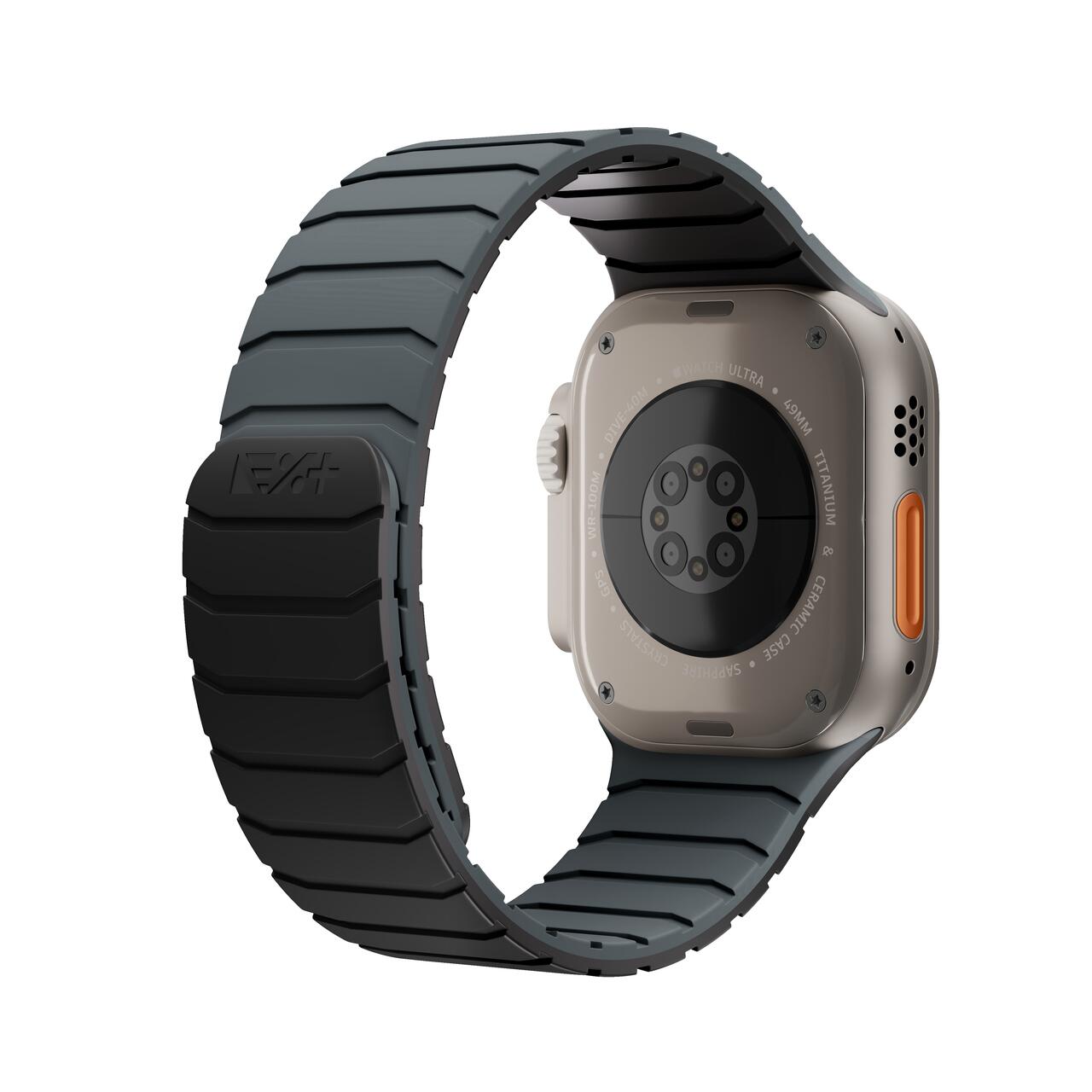 Curea NOA Magnetic Switch Band pentru Apple Watch 46-49mm | Negru-Gri